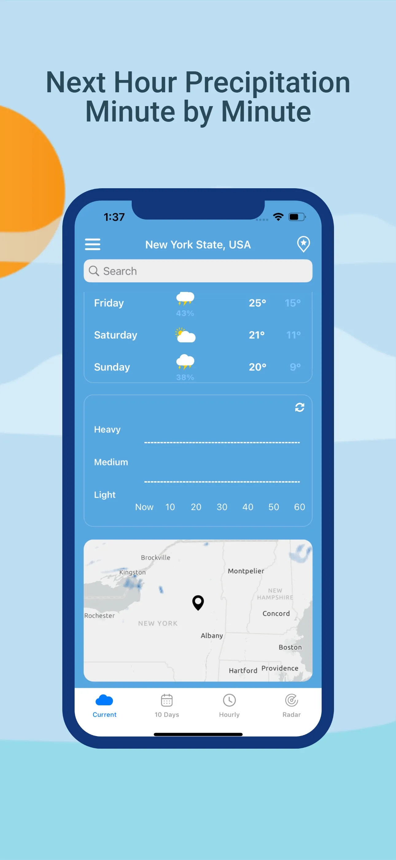 Dark Sky Tech Weather App iphone screenshot 3