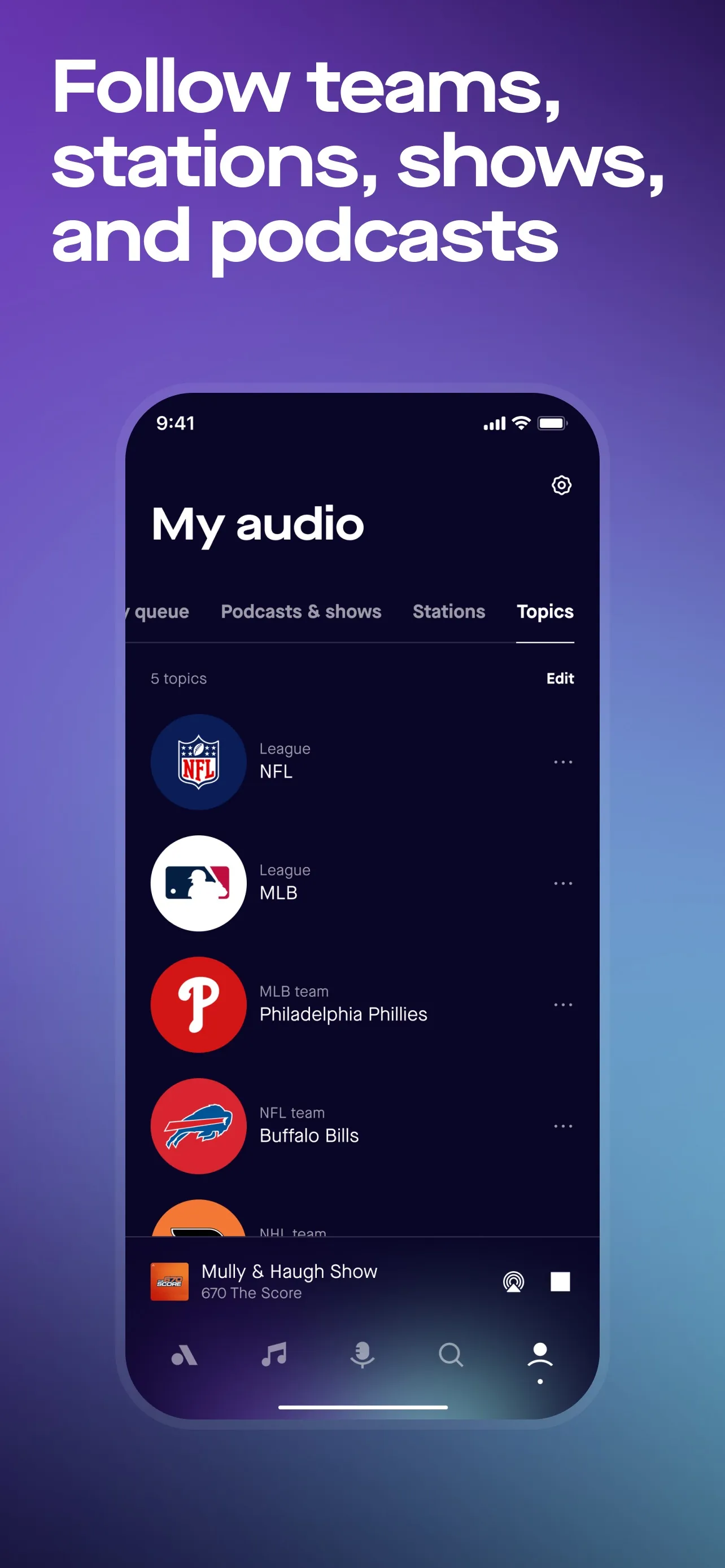 Audacy: Radio & Sports Talk iphone screenshot 5