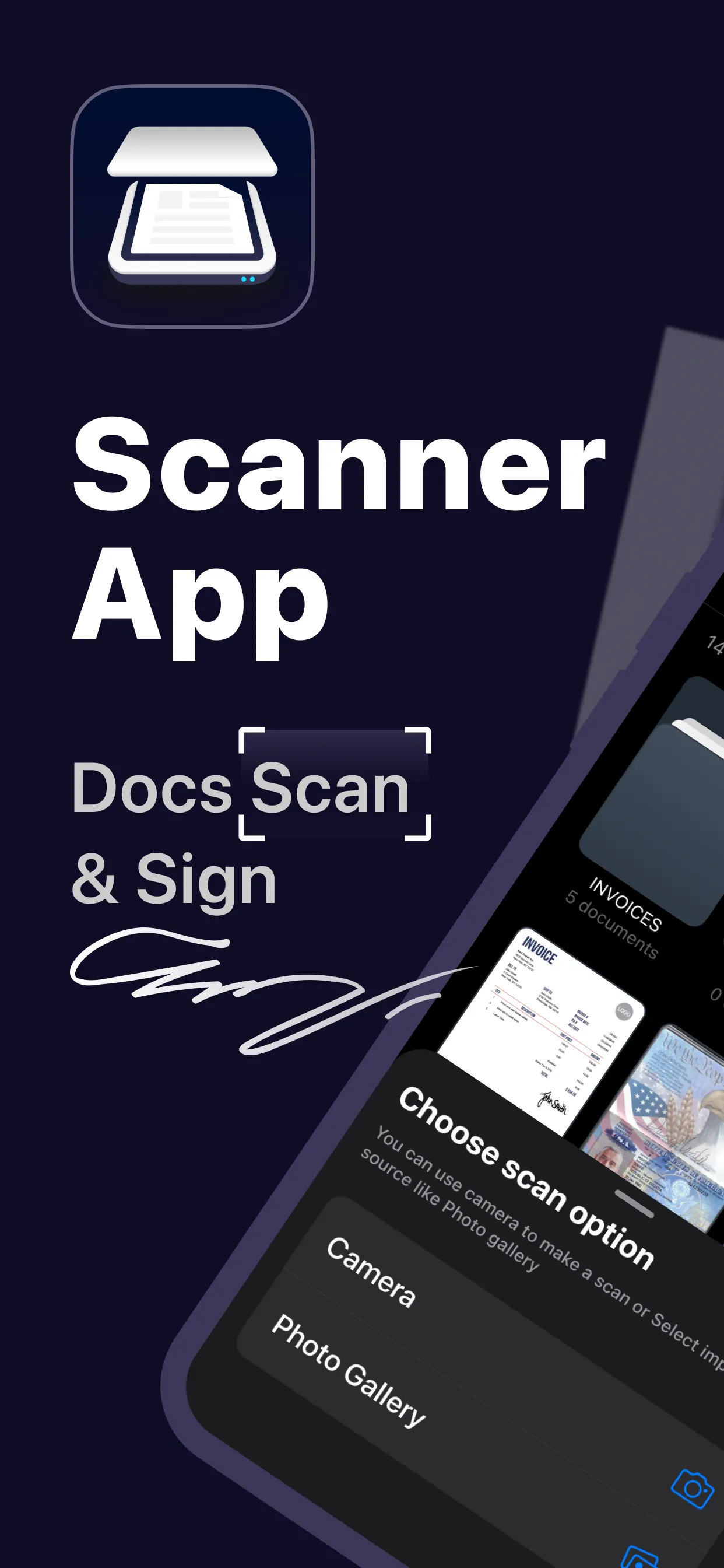 Scanner App: Docs Scan & Sign iphone screenshot 1