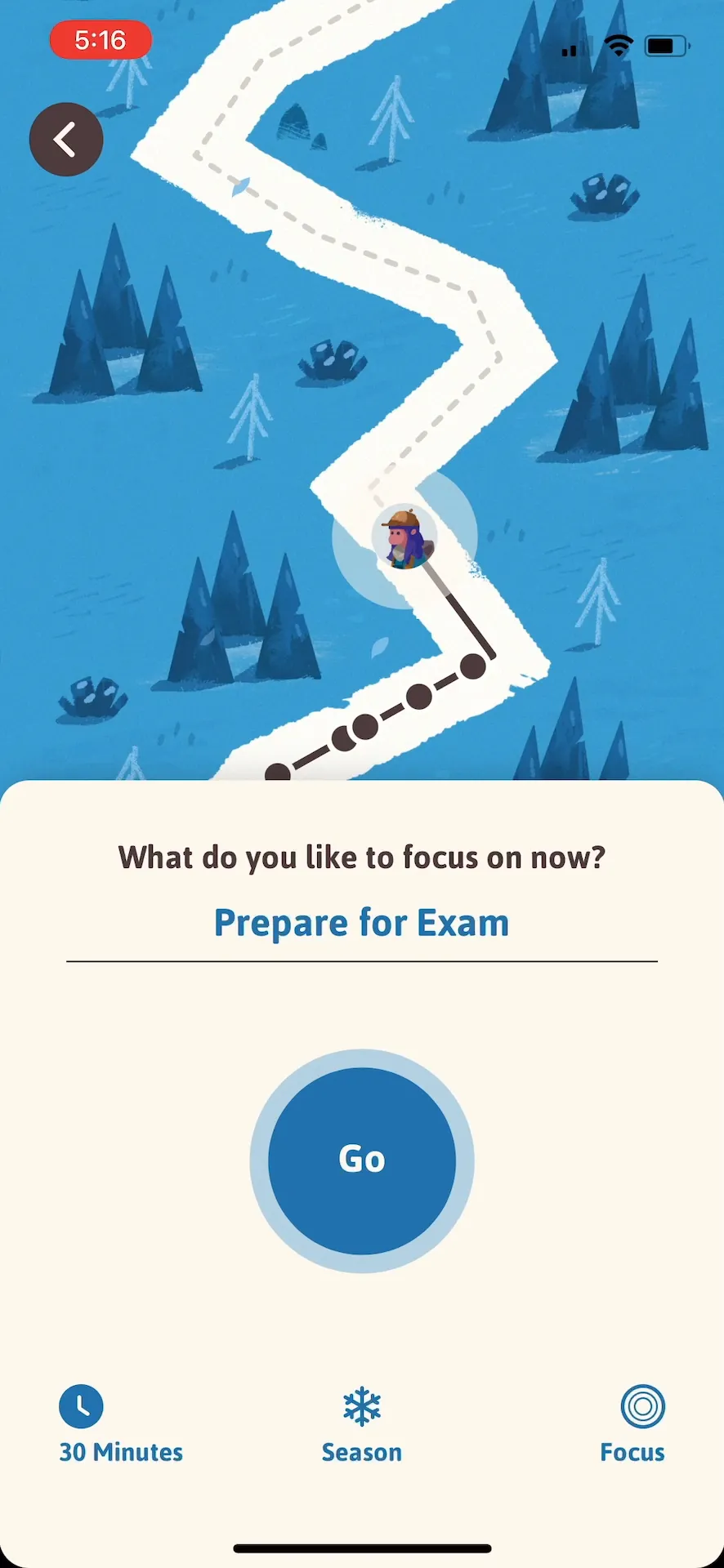 Focus Traveller - Flow Timer iphone screenshot 1