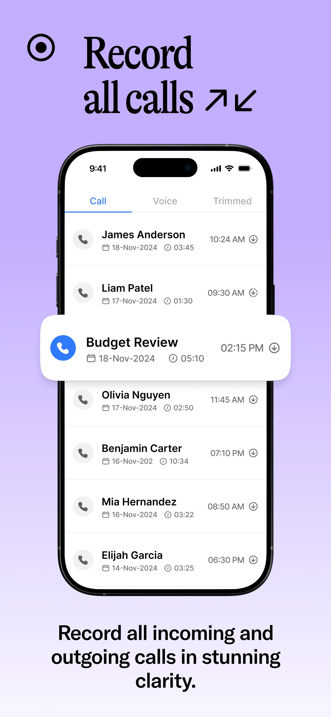 Call Recorder ◎ ACR GETCalls iphone screenshot 2
