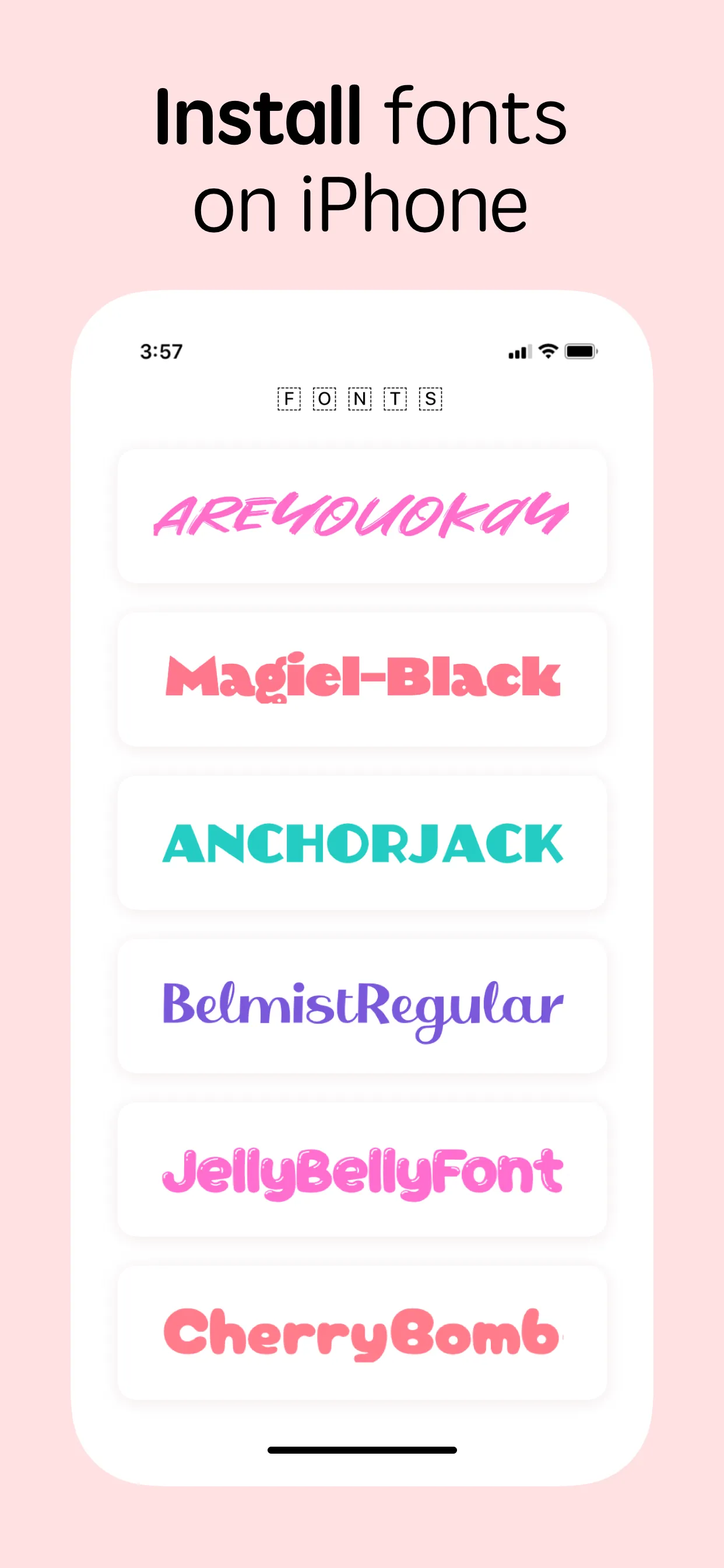 Fonts for iPhones iphone screenshot 2