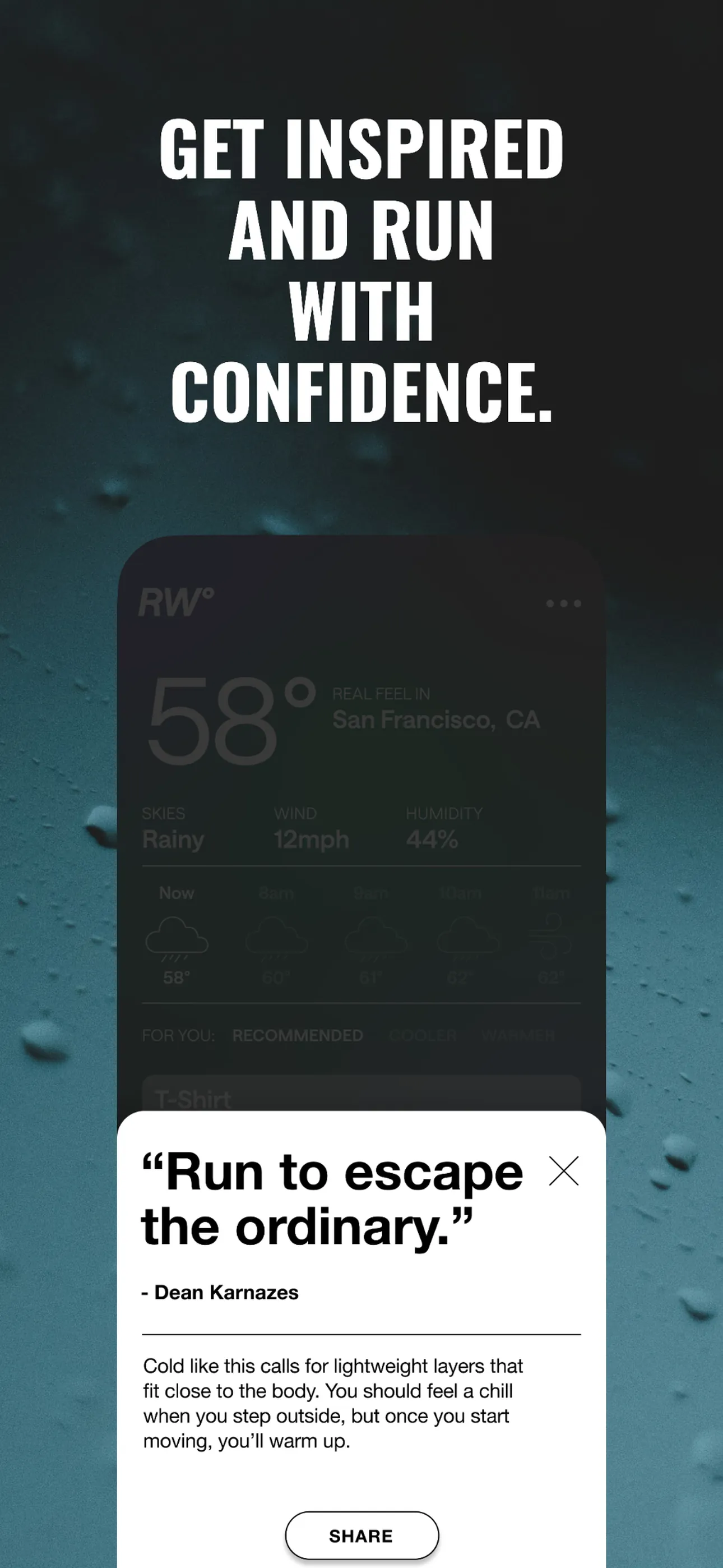 Running Weather: What to Wear iphone screenshot 3