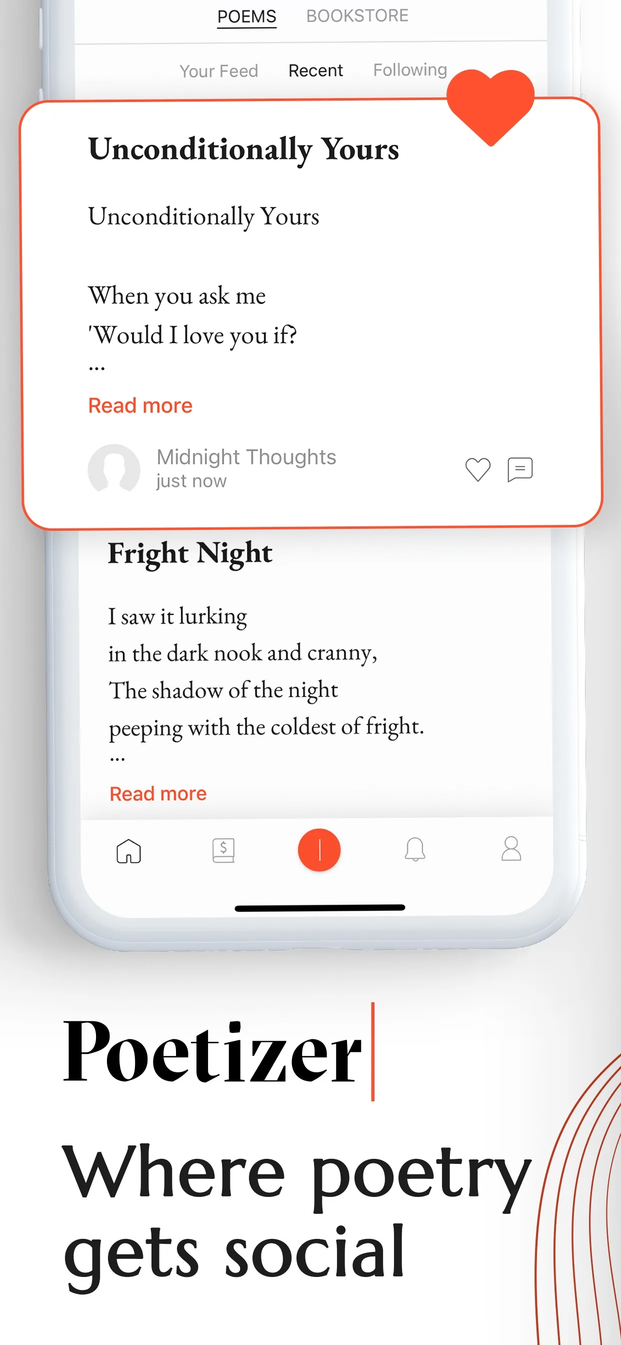 Poetizer: A poetry writing app iphone screenshot 1