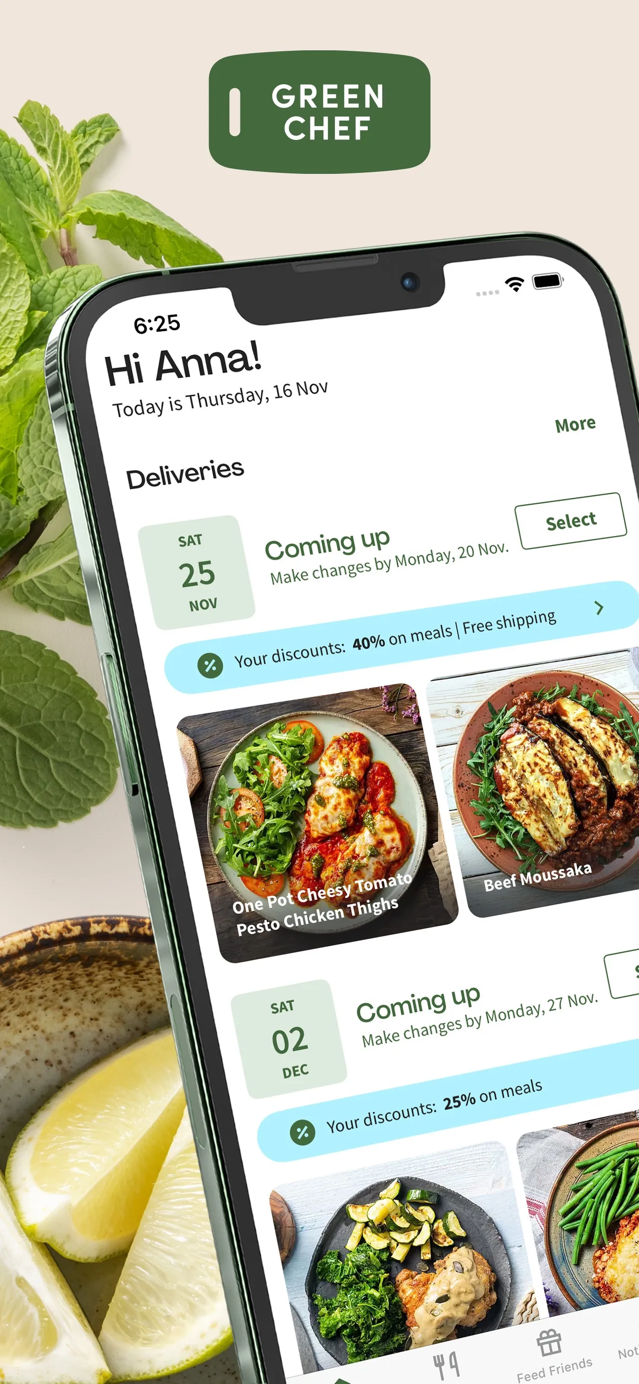 Green Chef: Healthy Recipes iphone screenshot 1