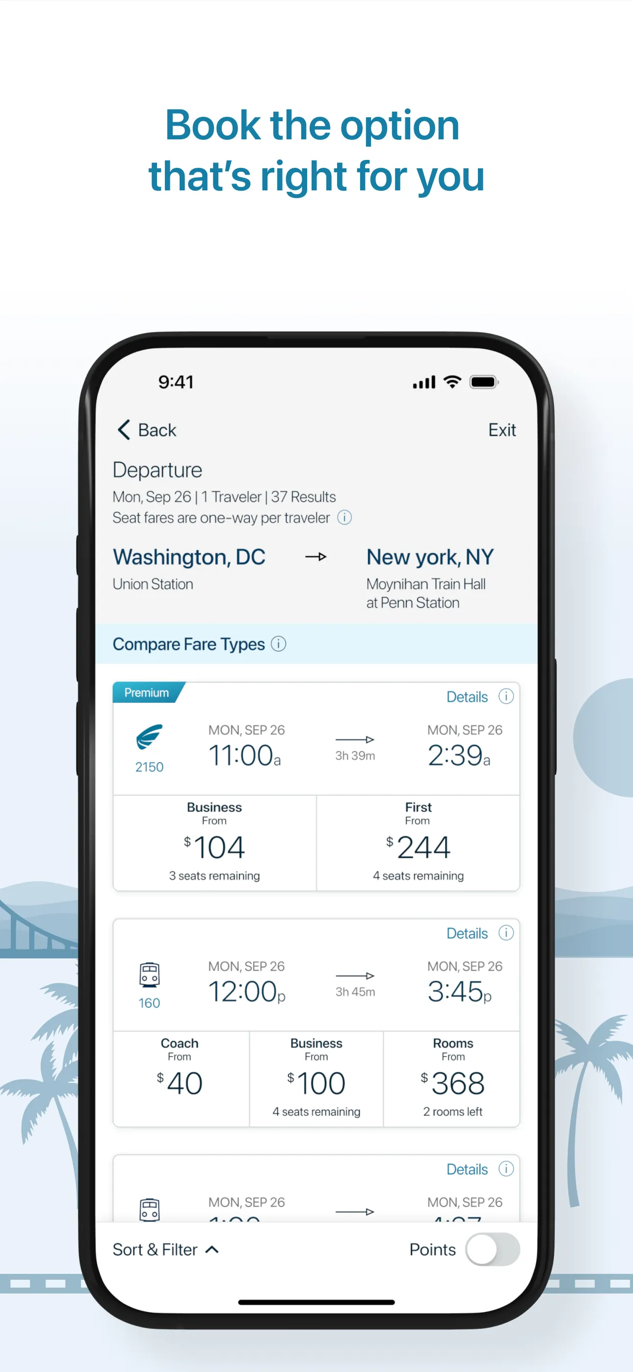 Amtrak iphone screenshot 4
