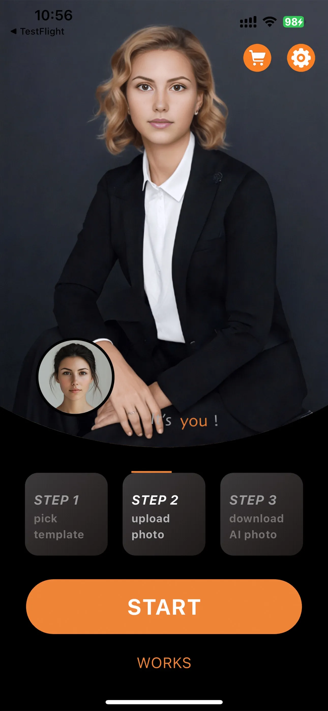 MEAO:AI Portrait Generator Pro iphone screenshot 1