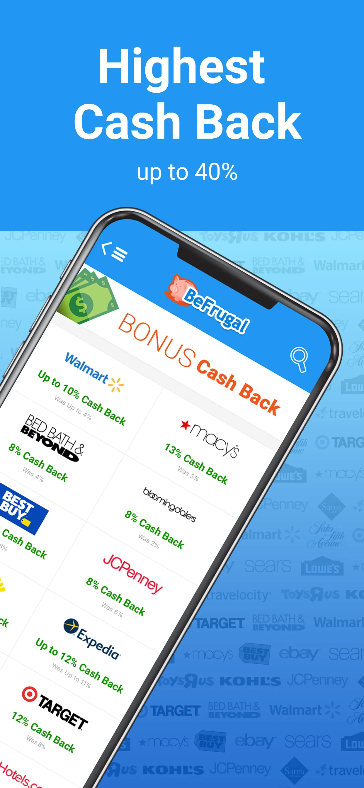 BeFrugal Cash Back & Coupons iphone screenshot 2