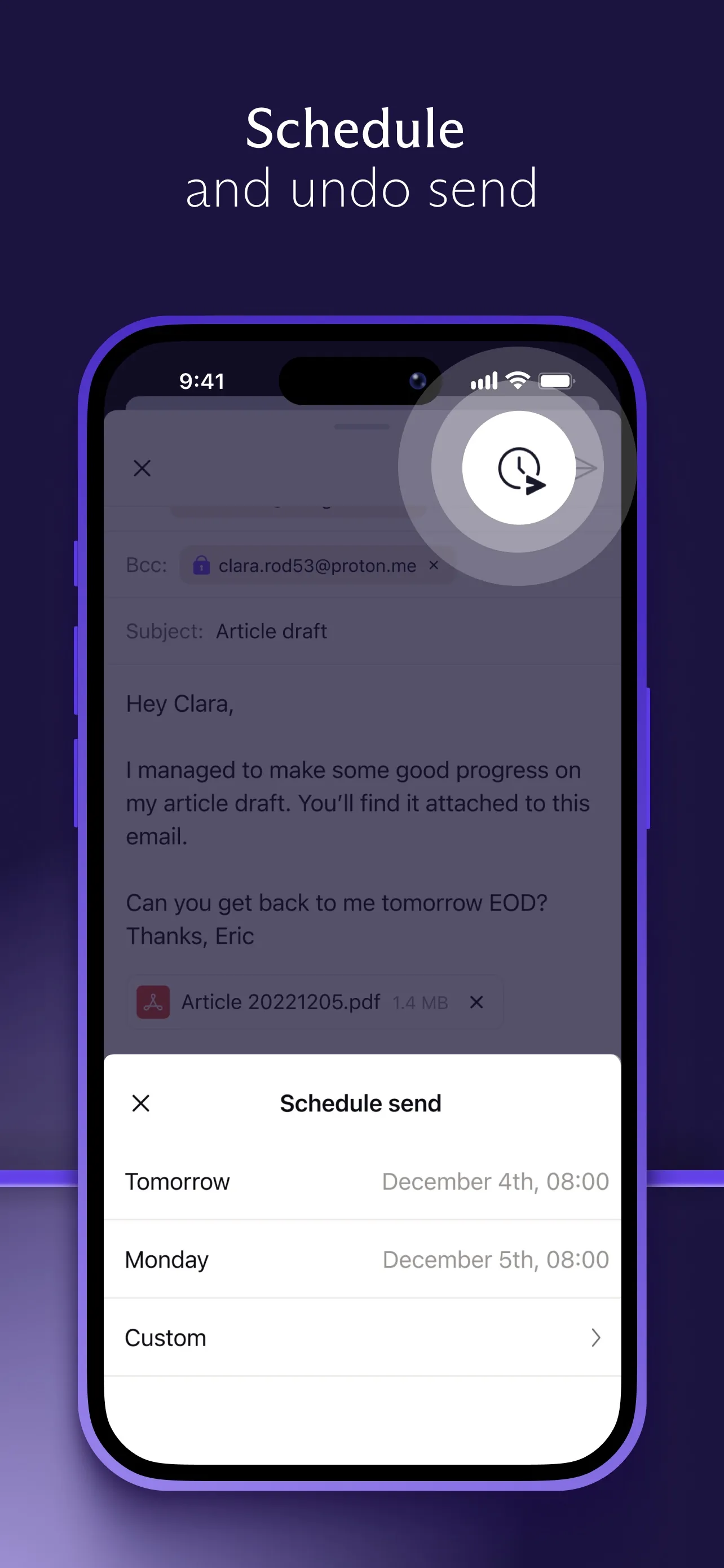 Proton Mail - Encrypted Email iphone screenshot 4