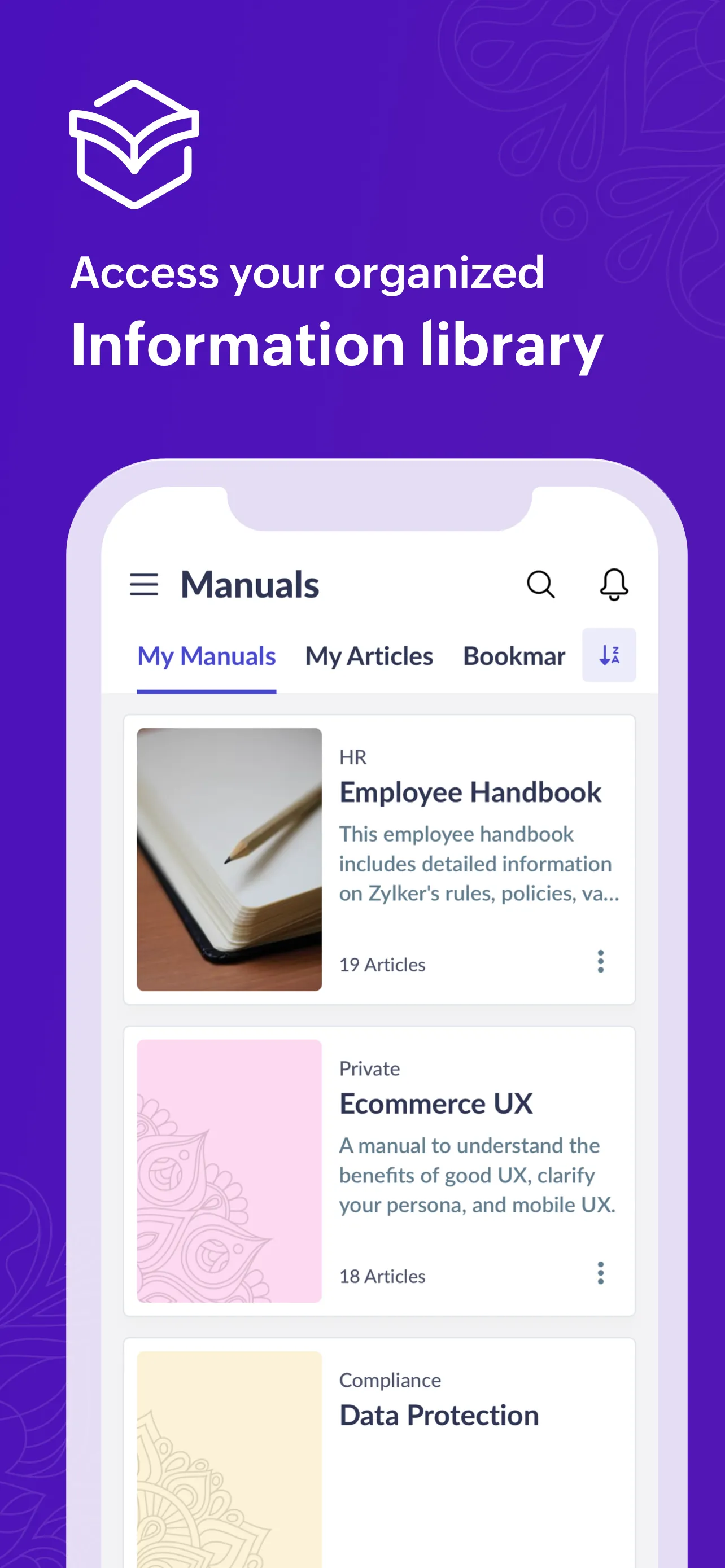 Zoho Learn iphone screenshot 1