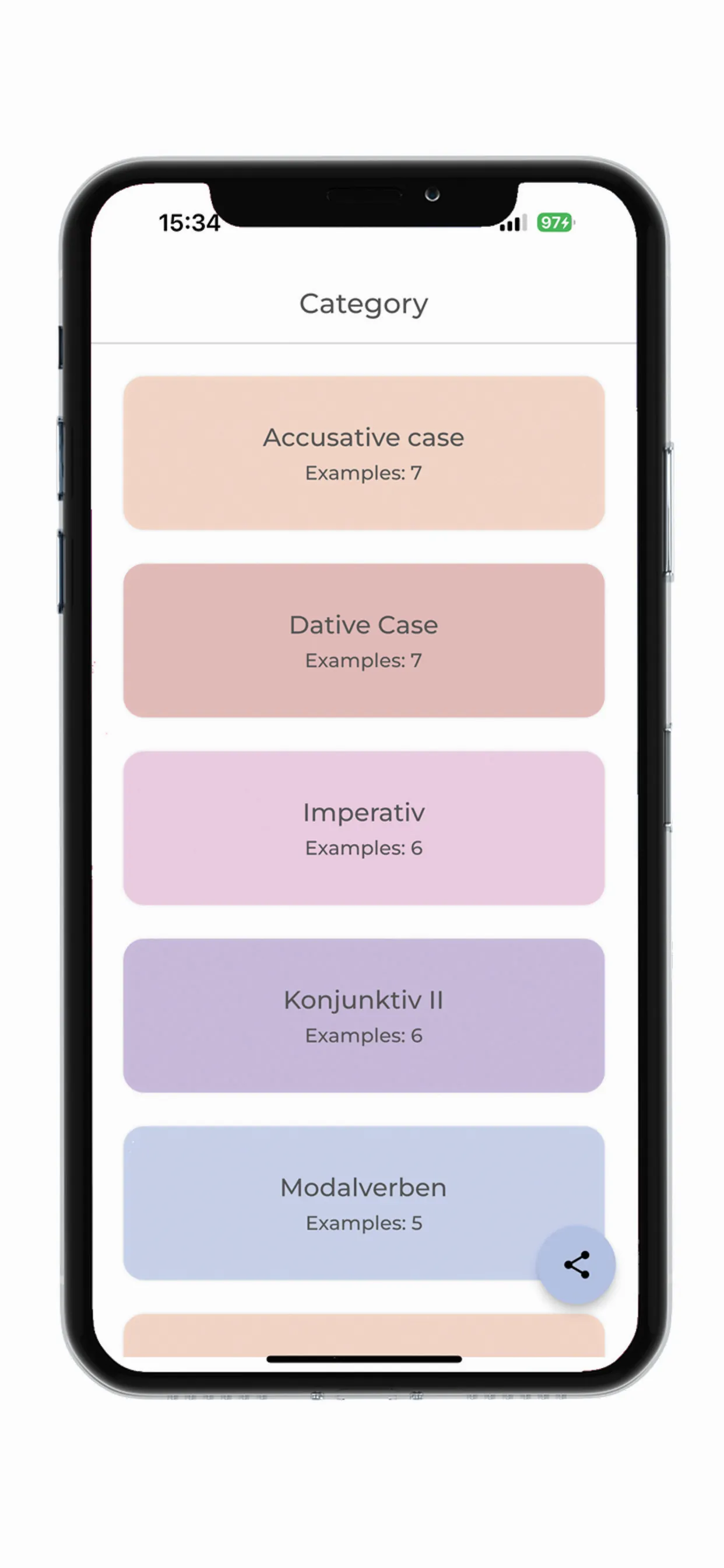 Learn German Grammar iphone screenshot 1