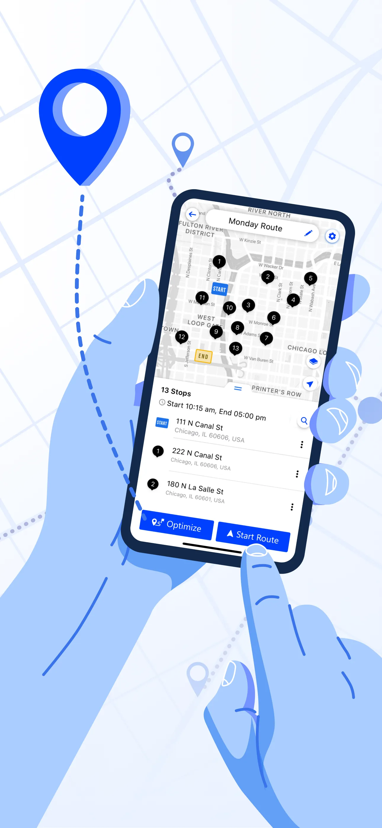 Upper Route Planner Optimizer iphone screenshot 1