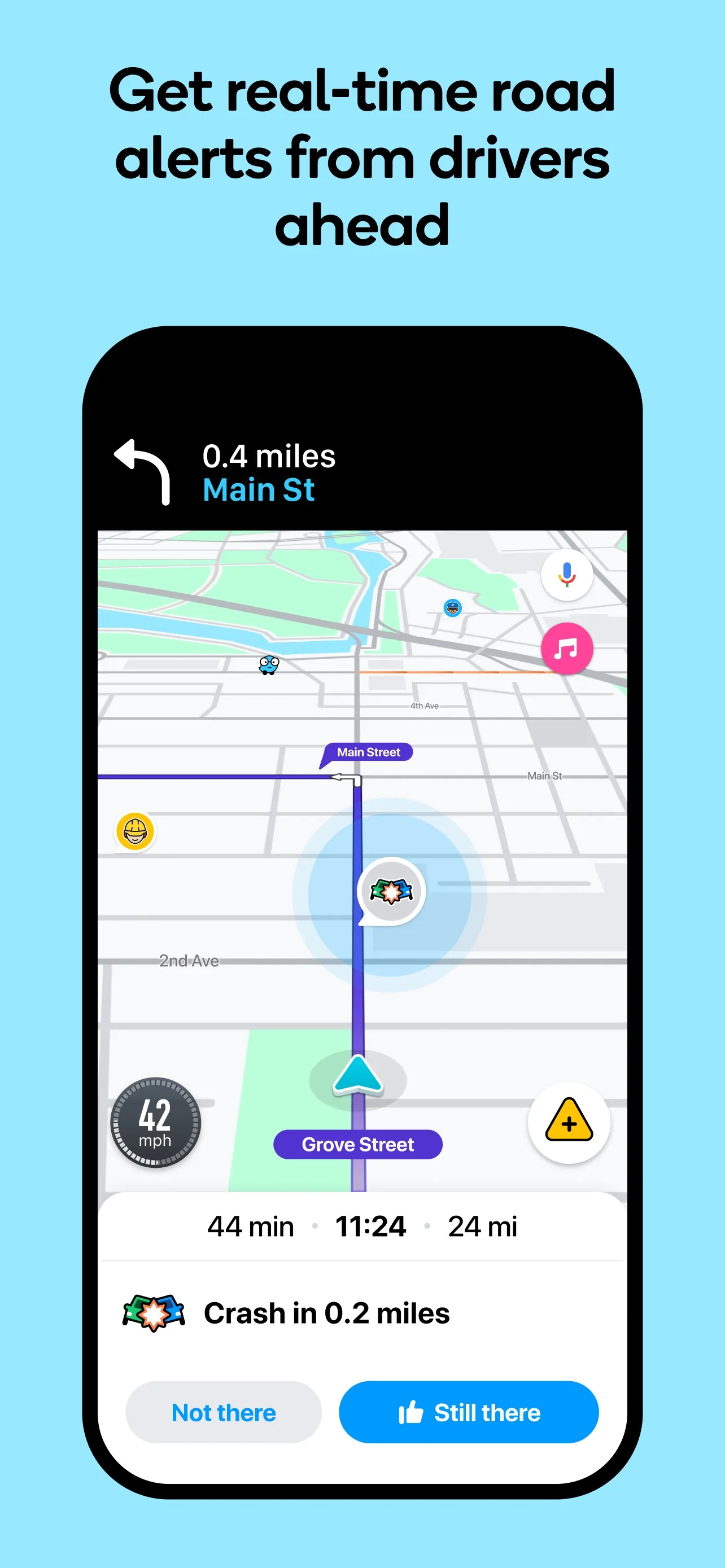 Waze Navigation & Live Traffic iphone screenshot 2