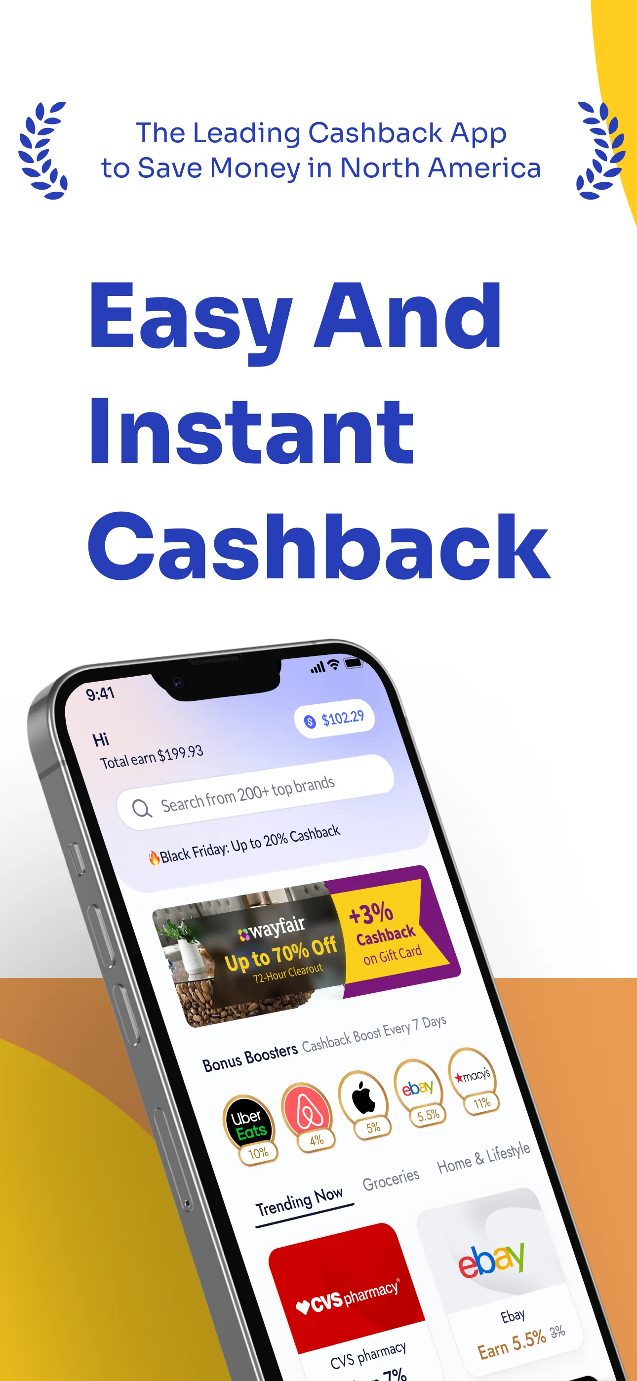 Snaplii: Cash Back eGift Cards iphone screenshot 1