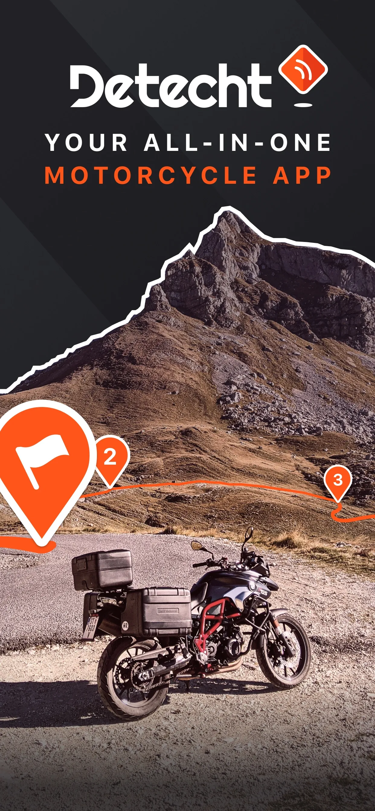 Detecht - Motorcycle App & GPS iphone screenshot 1