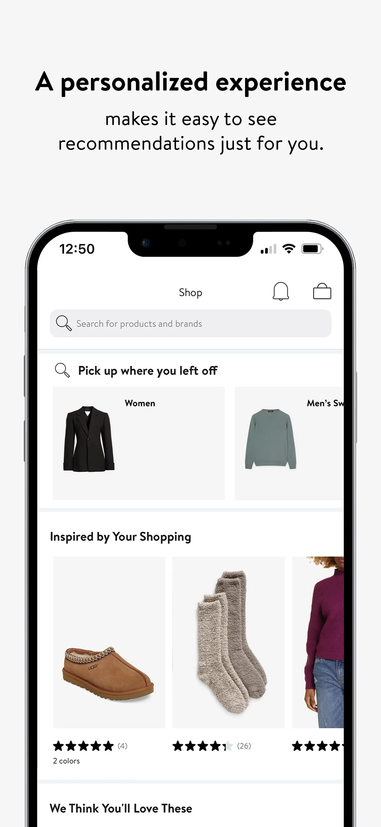 Nordstrom iphone screenshot 1