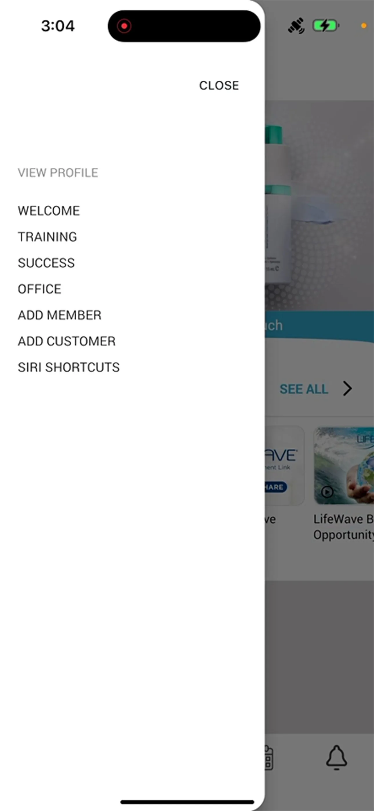 LifeWave InTouch iphone screenshot 2