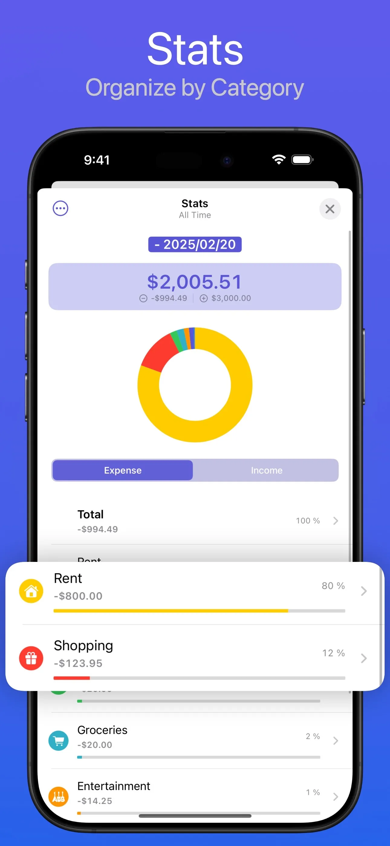 Expenses: Spending Tracker iphone screenshot 3