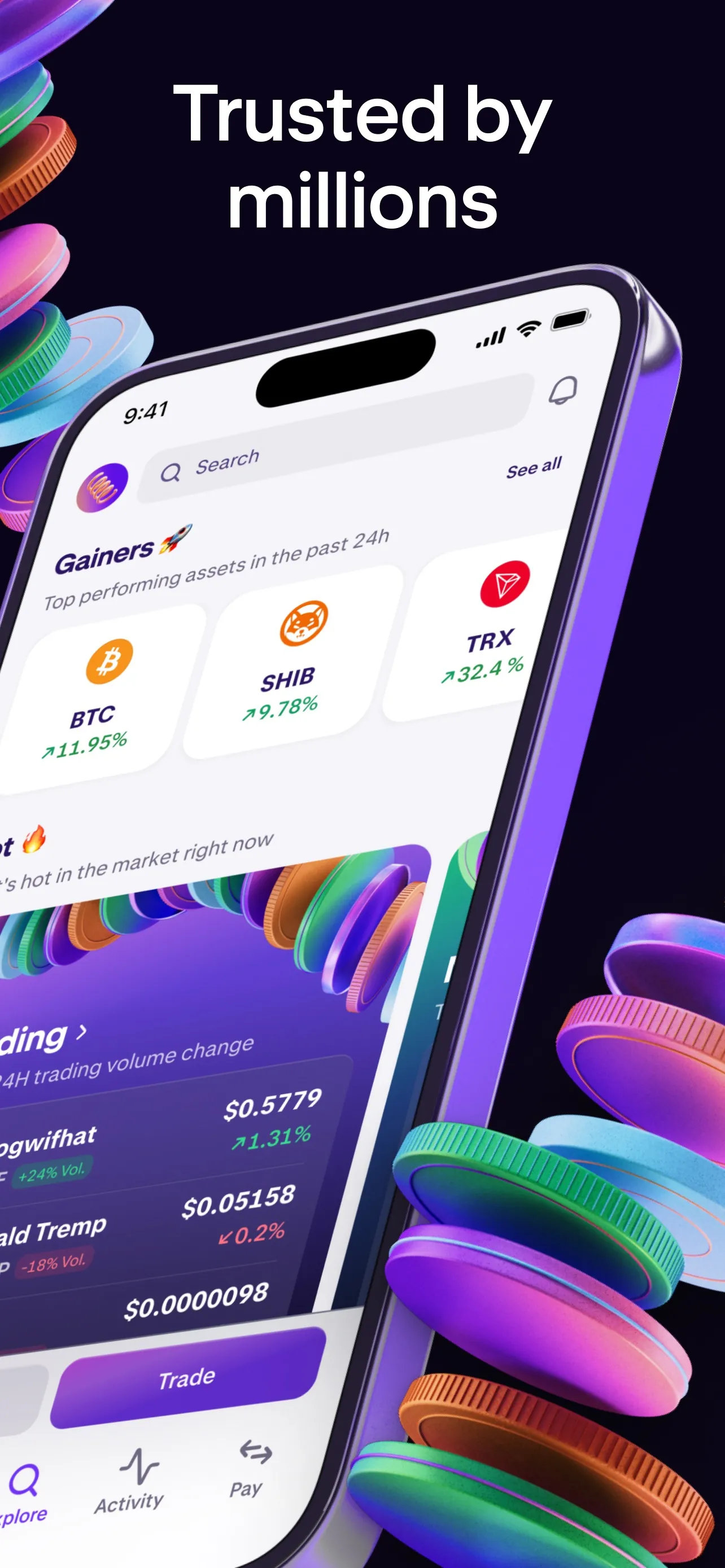 Kraken: Buy Stocks & Crypto iphone screenshot 2