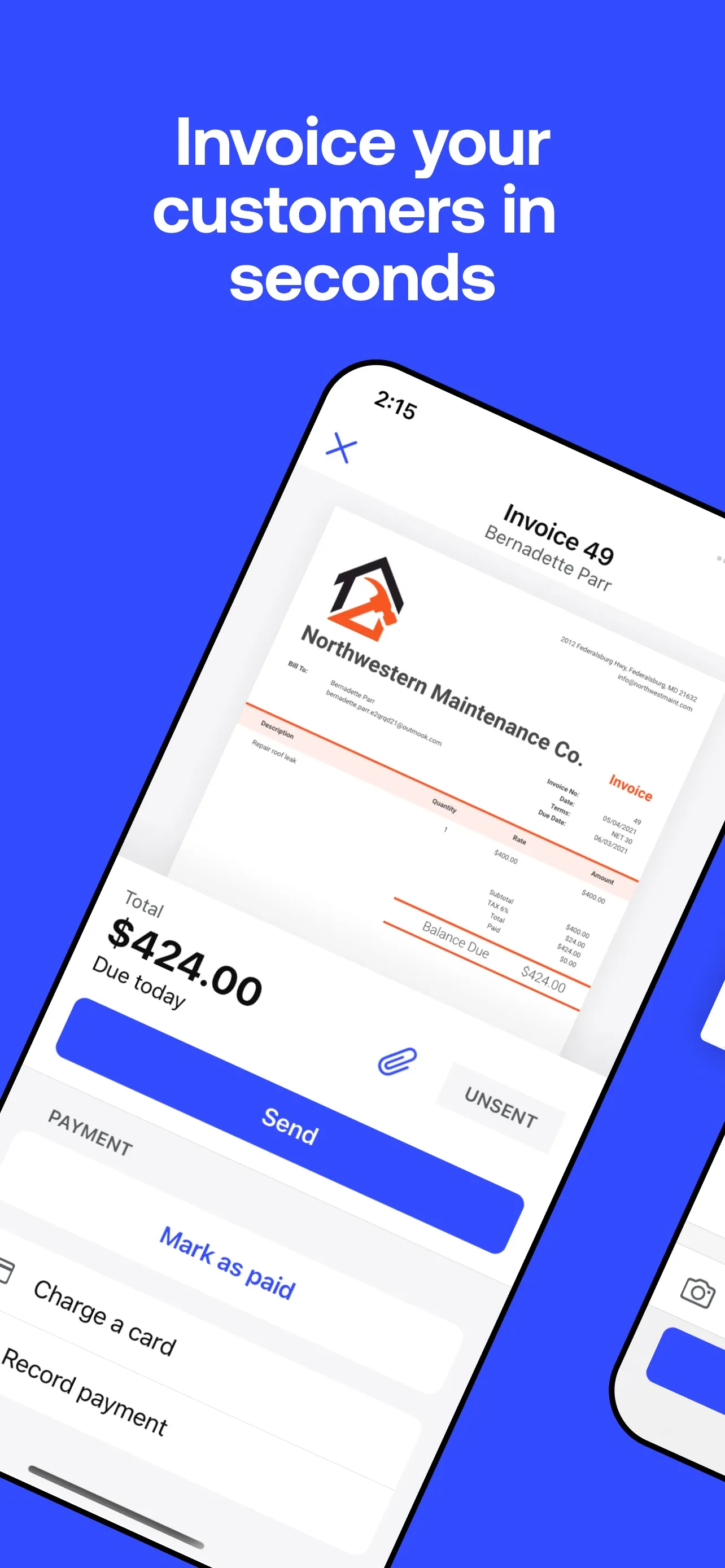 Invoice2go: Easy Invoice Maker iphone screenshot 2
