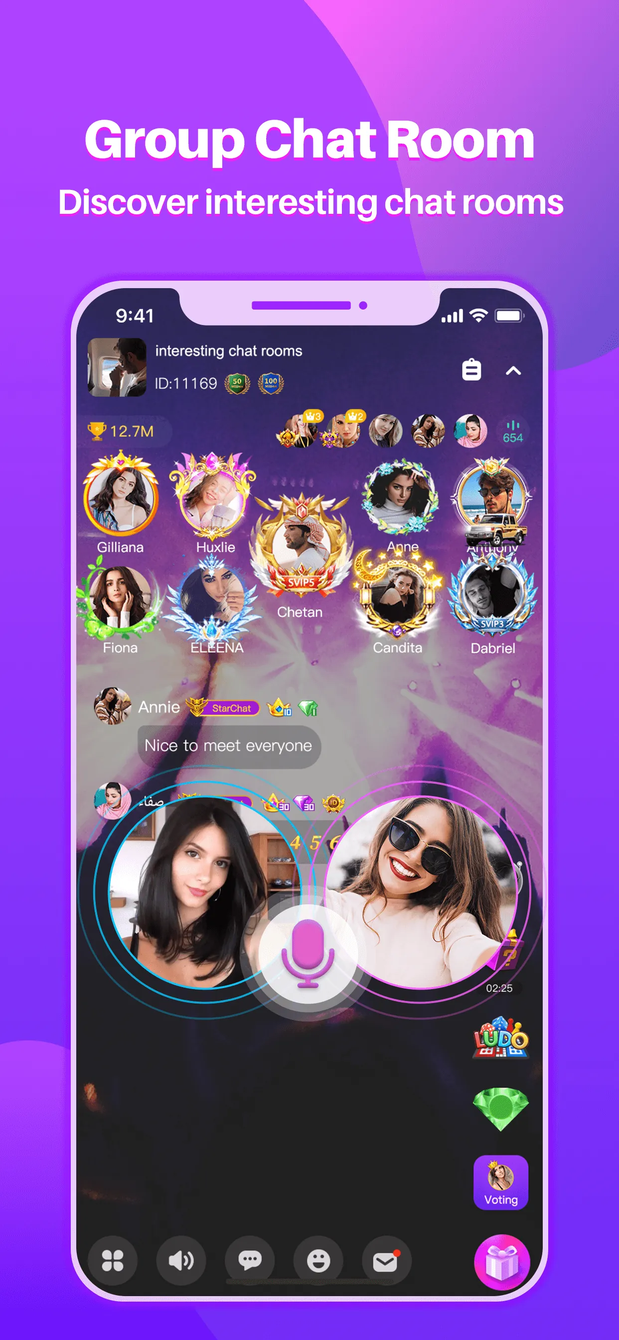 StarChat-Group Voice Chat Room iphone screenshot 3