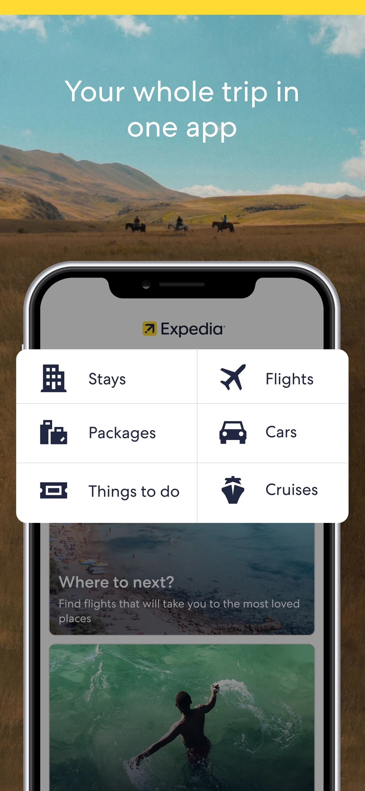 Expedia: Hotels, Flights, Cars iphone screenshot 1