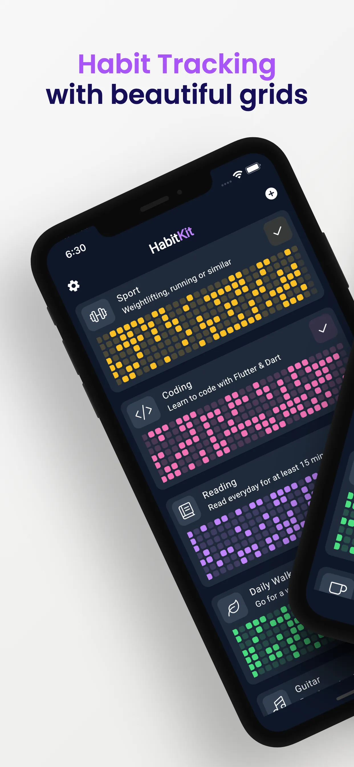 Habit Tracker - HabitKit iphone screenshot 1