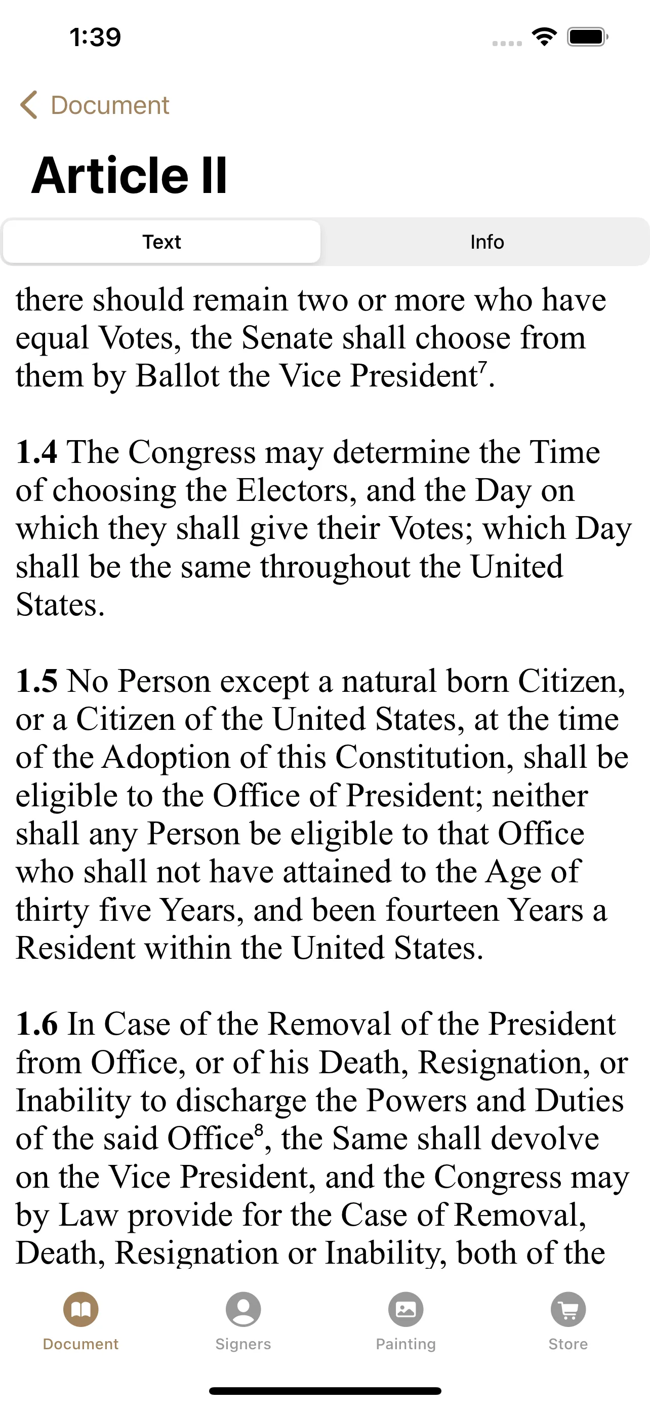 Constitution for iPhone iphone screenshot 1