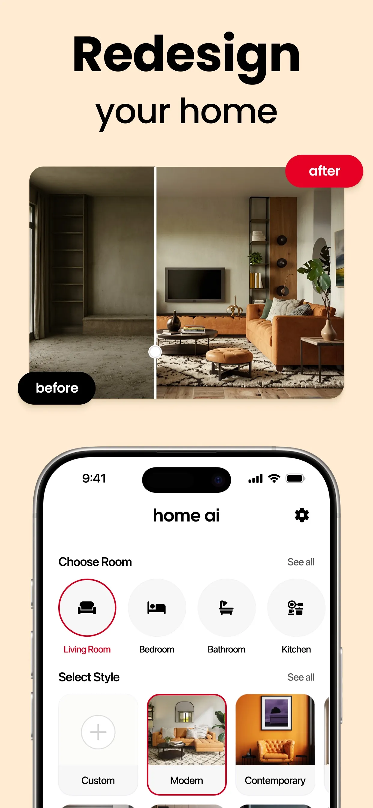 Home AI - AI Interior Design iphone screenshot 2