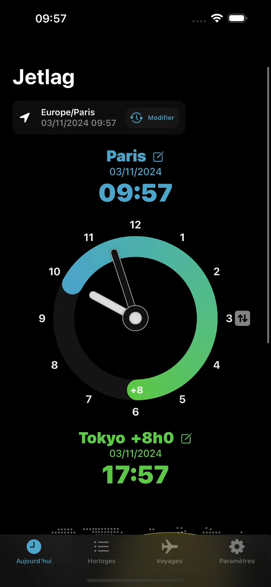 Jetlag - Time zone iphone screenshot 1