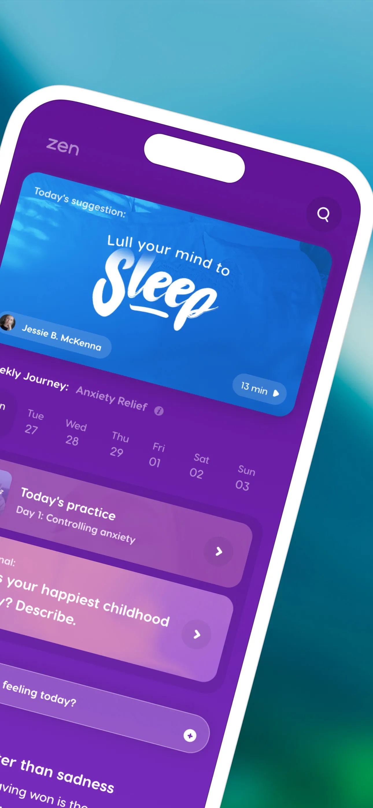 Zen: Guided Meditation & Sleep iphone screenshot 2
