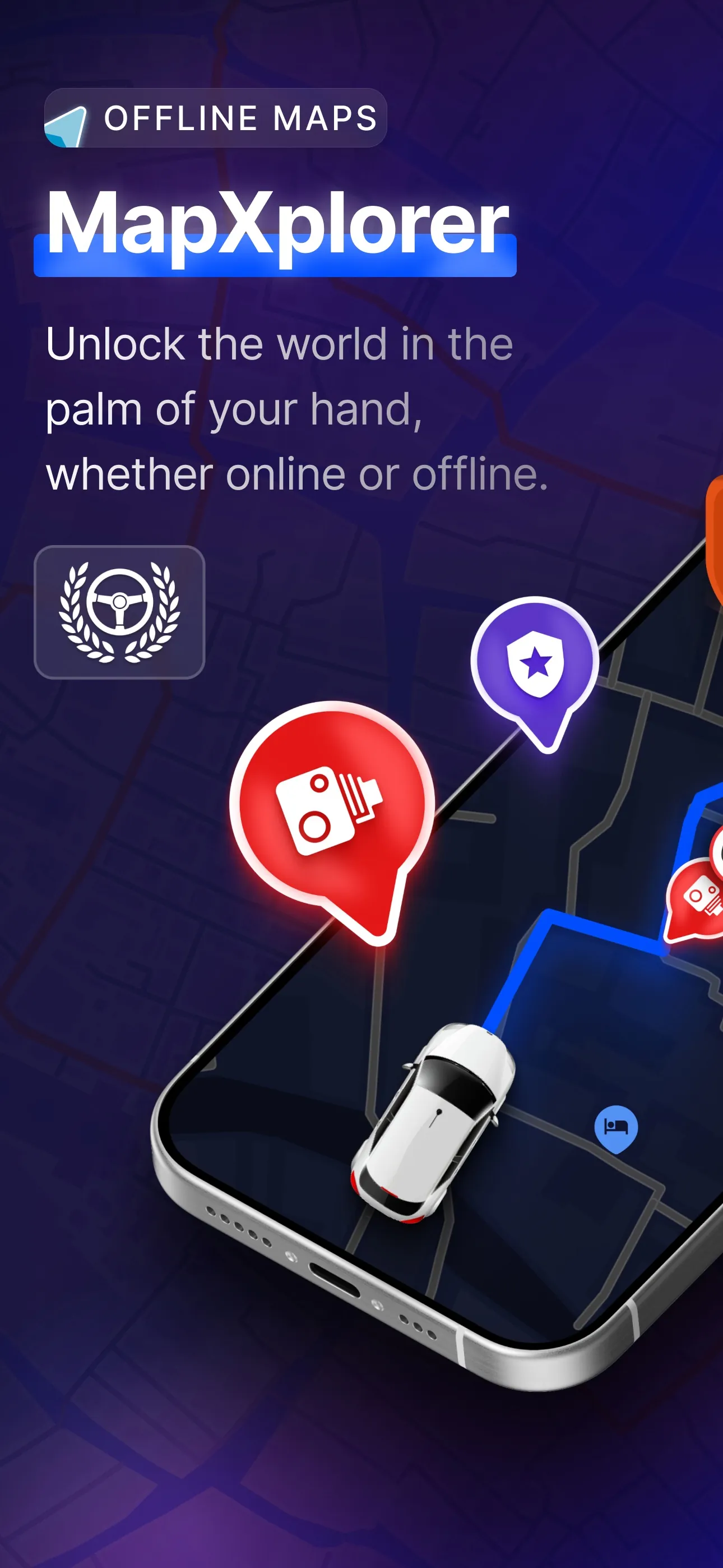 MapXplorer: Navigation, Radar iphone screenshot 1
