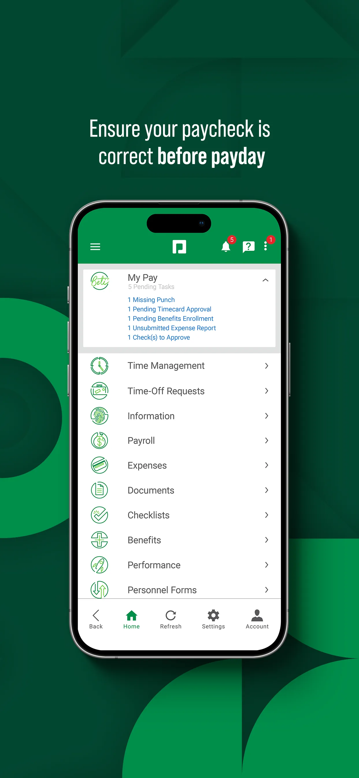 Paycom iphone screenshot 2
