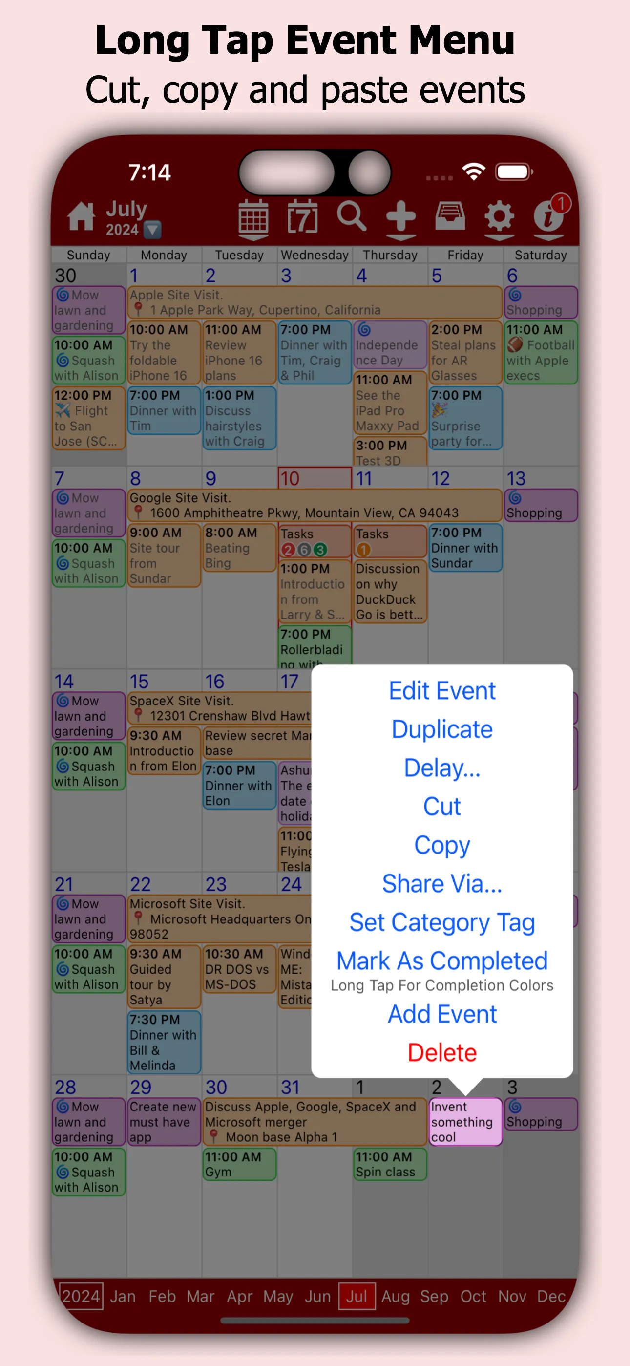 myCal PRO Planner iphone screenshot 4