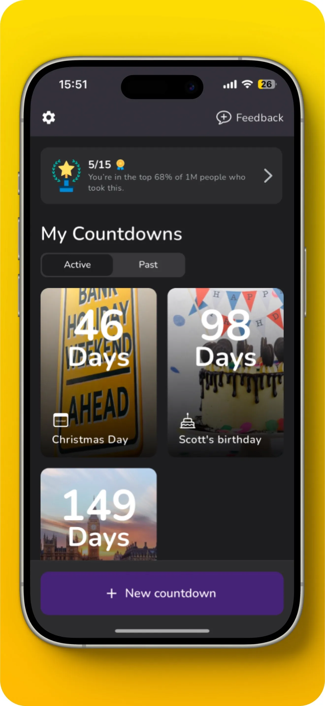 Holiday Countdowns iphone screenshot 4