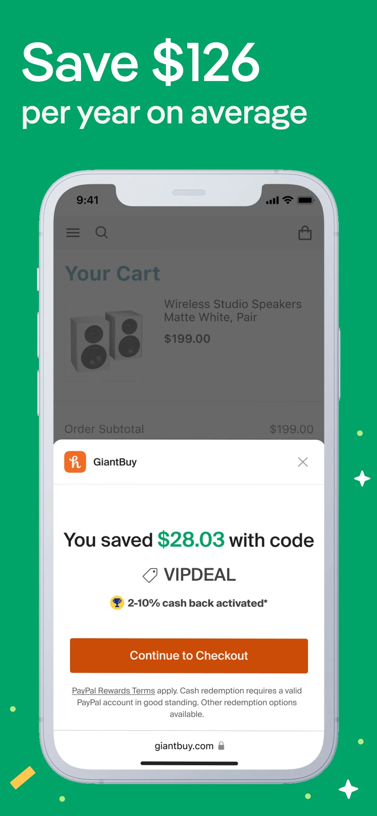 PayPal Honey: Coupons, Rewards iphone screenshot 4
