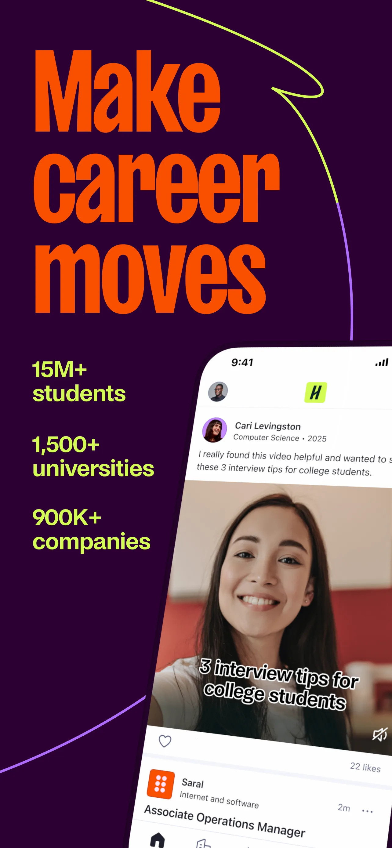 Handshake Jobs & New Careers iphone screenshot 1