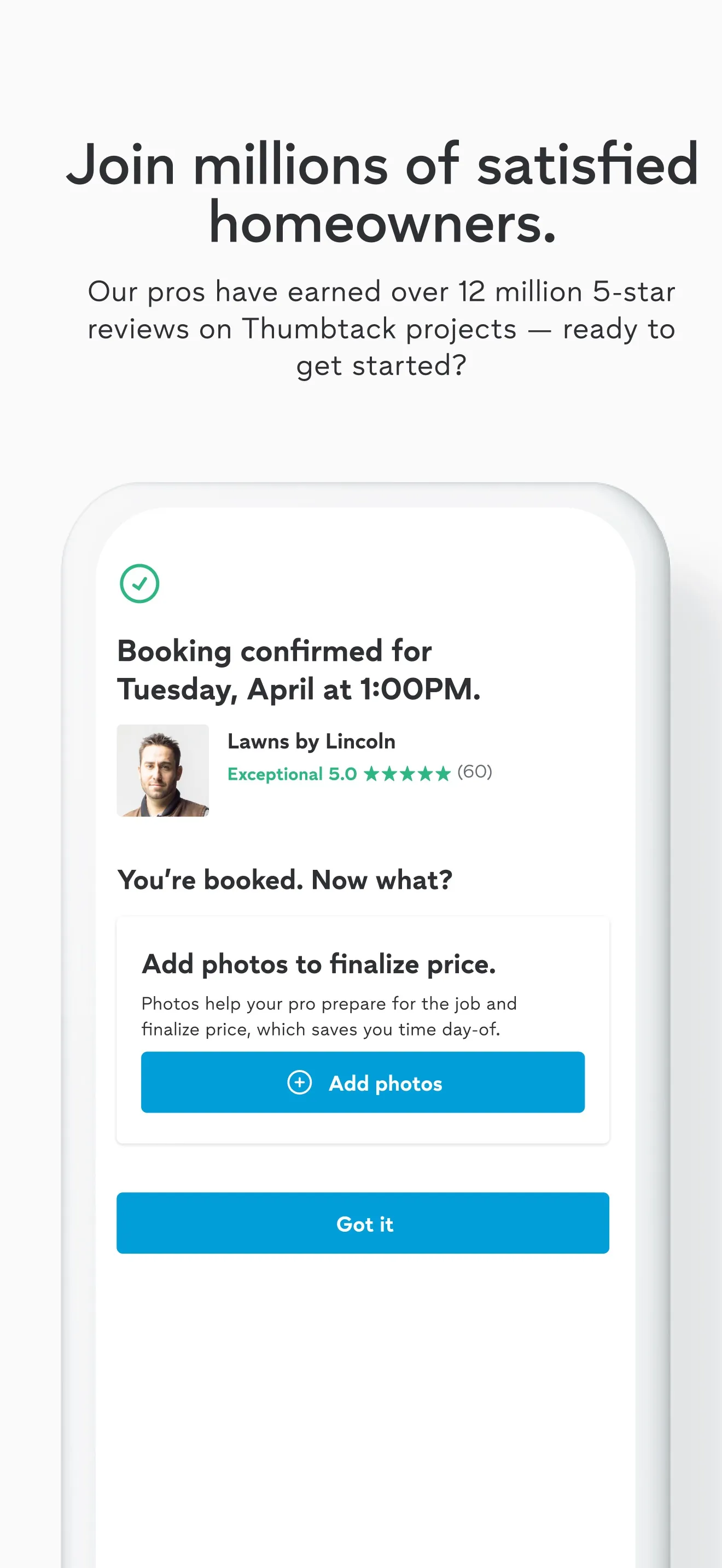 Thumbtack: Home Service Pros iphone screenshot 7