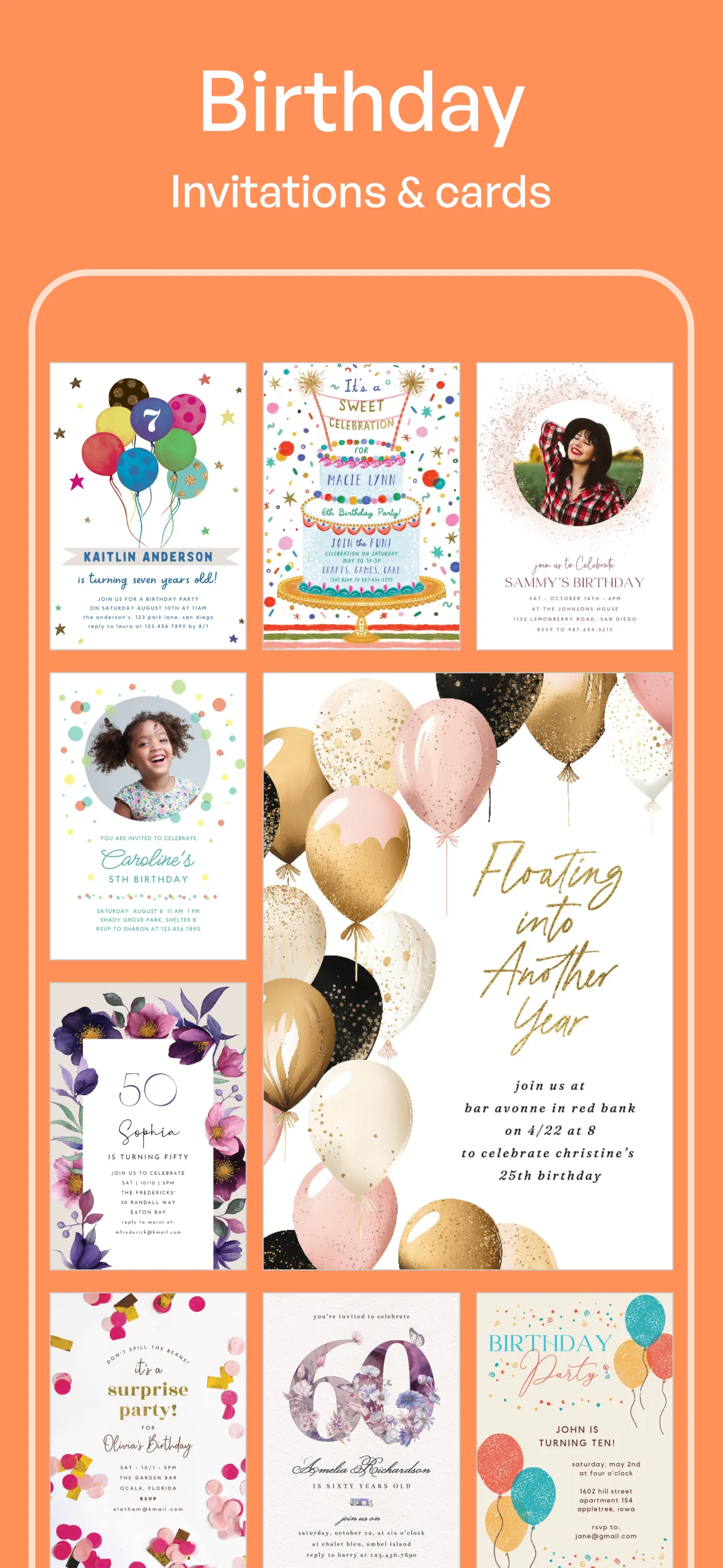 Invitation Maker: Cards & RSVP iphone screenshot 4