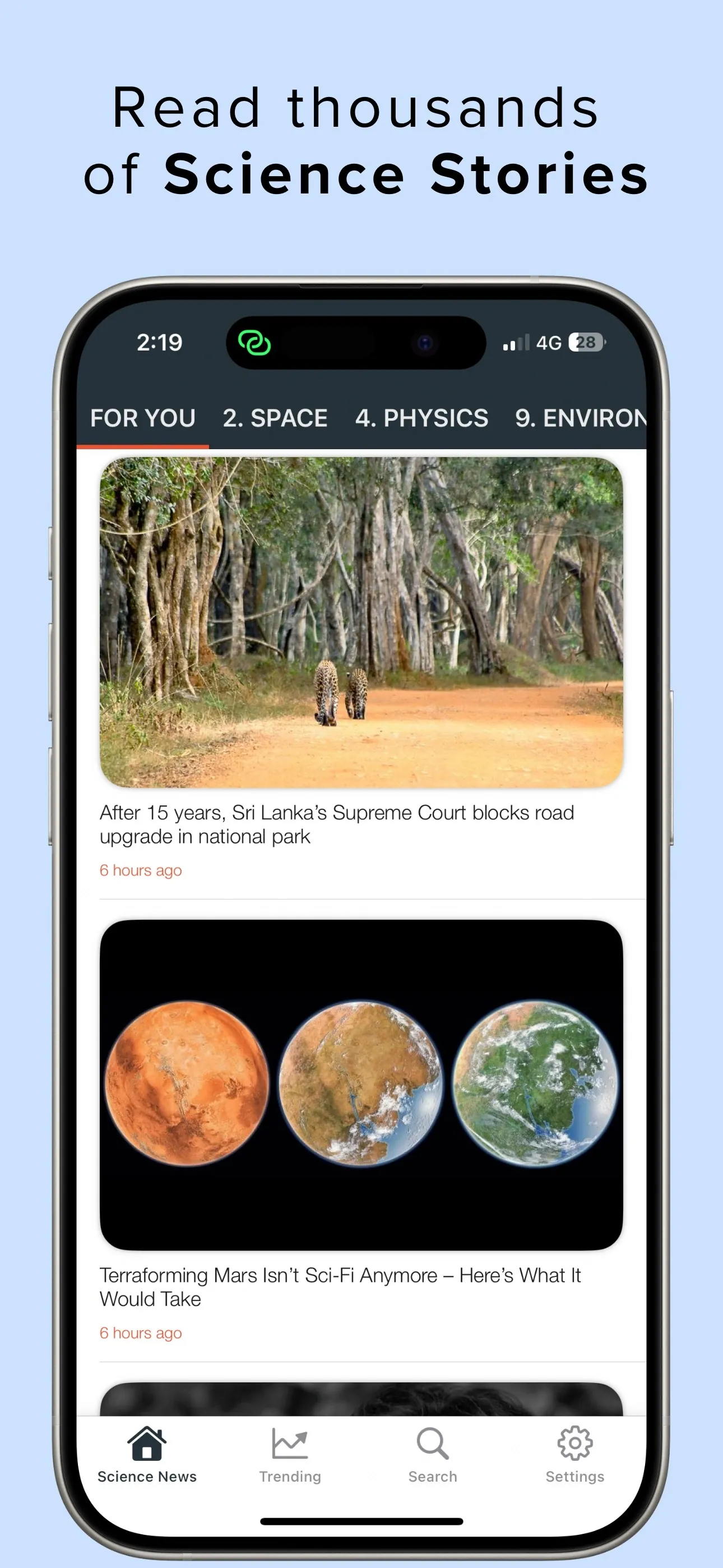 Science News Daily - Articles iphone screenshot 1