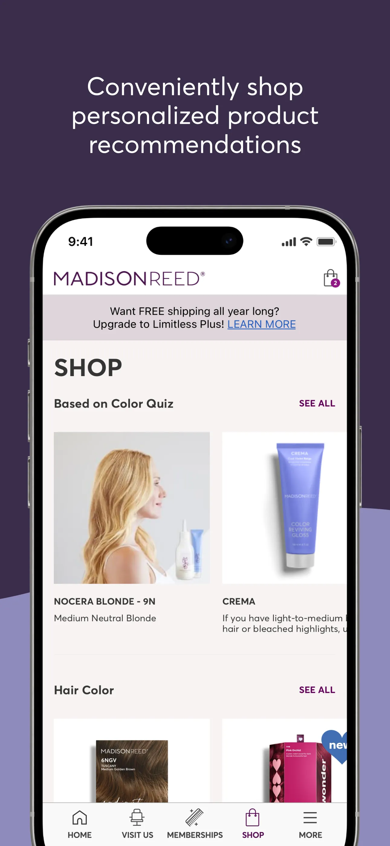 Madison Reed App iphone screenshot 5