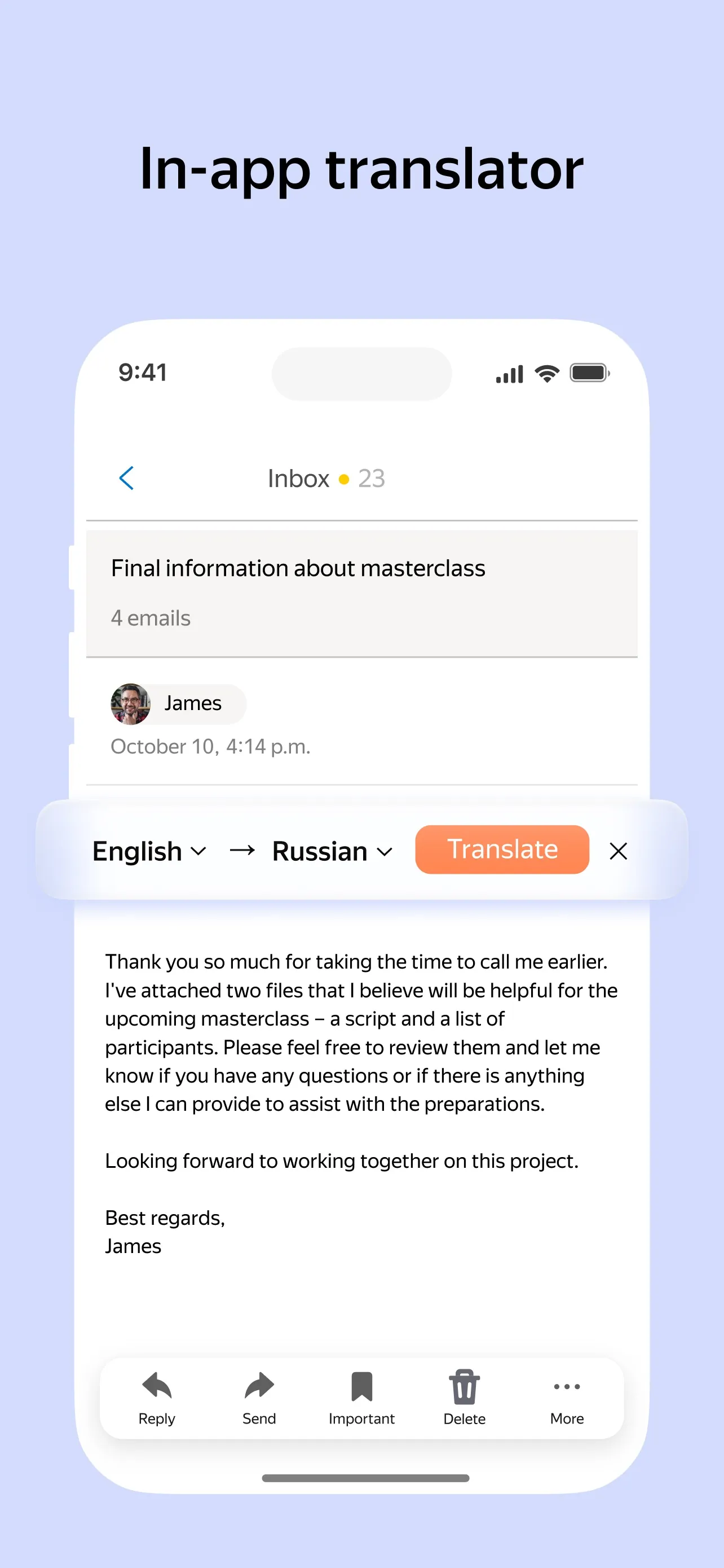 Yandex Mail: Email & Cloud iphone screenshot 5
