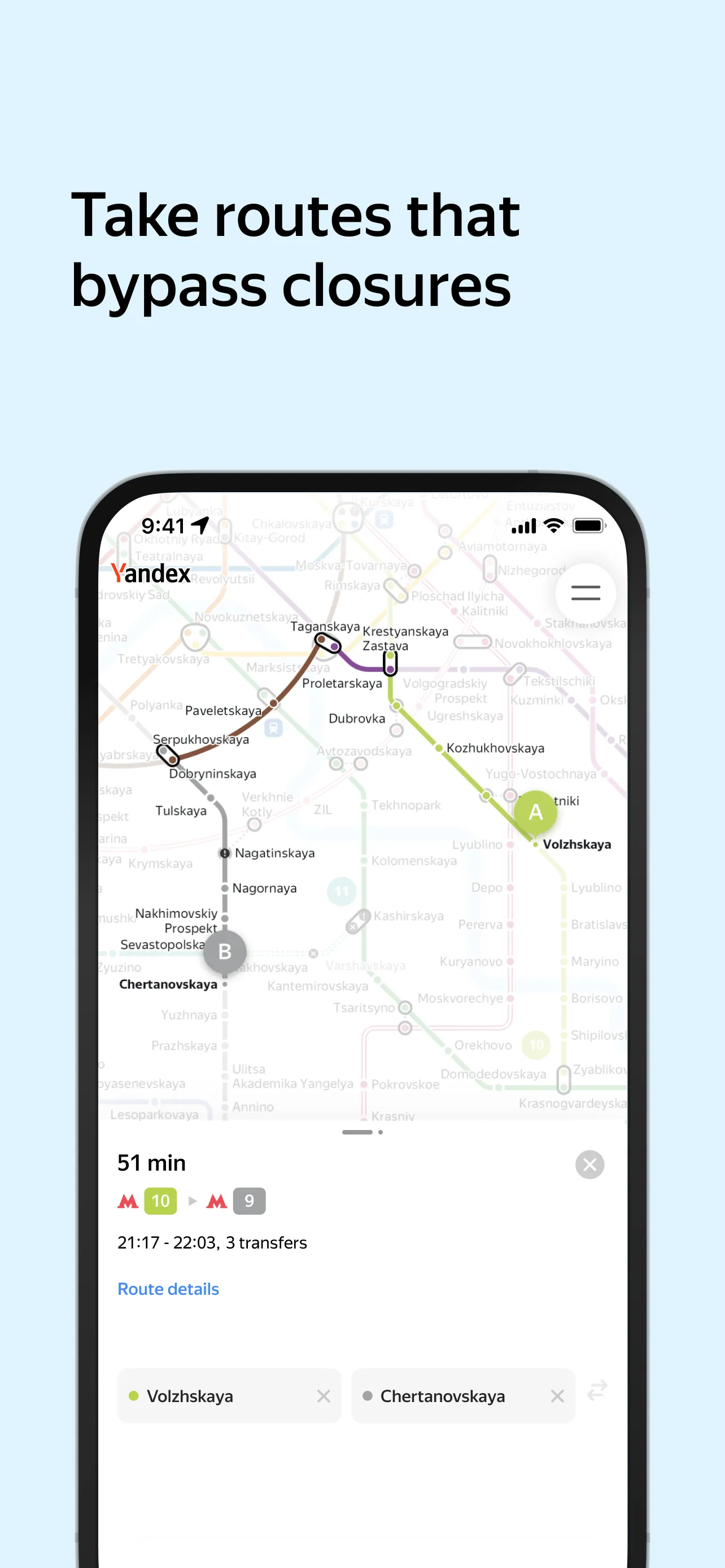 Yandex Metro iphone screenshot 3
