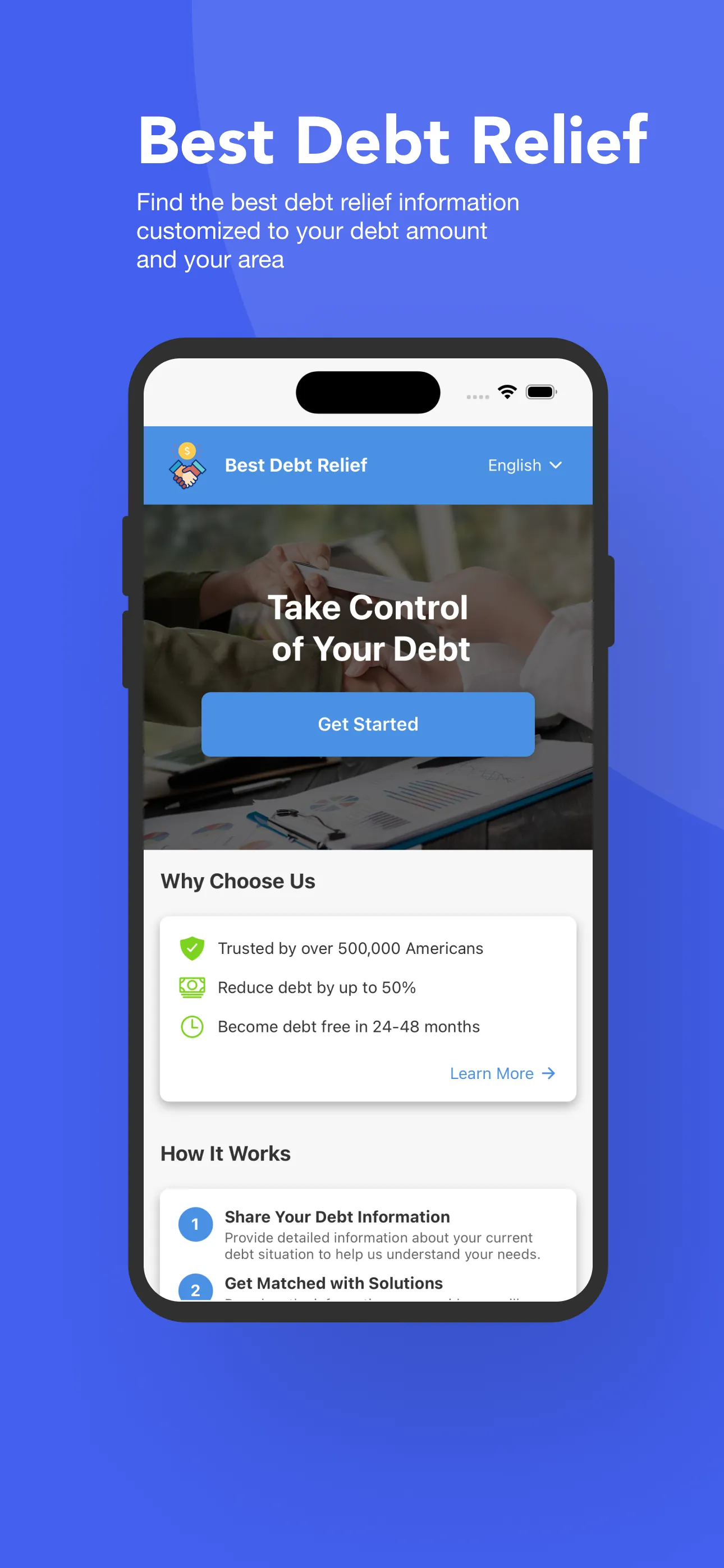 Best Debt Relief iphone screenshot 1