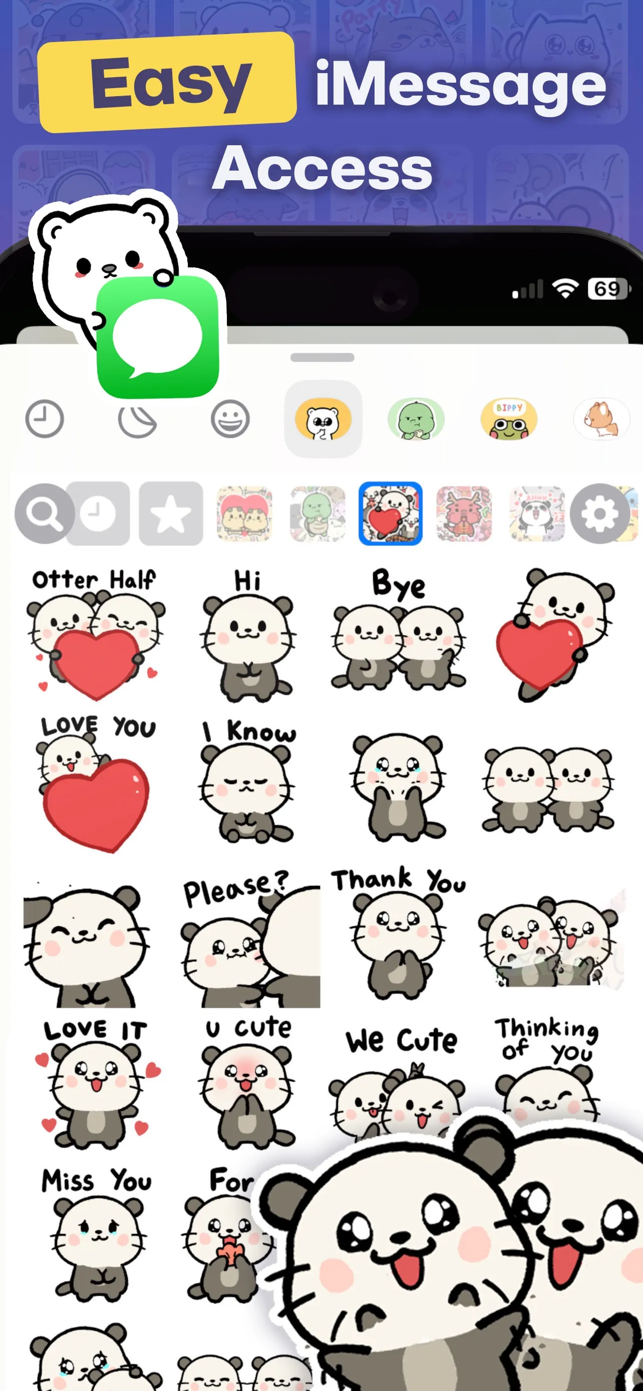 Sticker Book for iMessage GIFs iphone screenshot 9