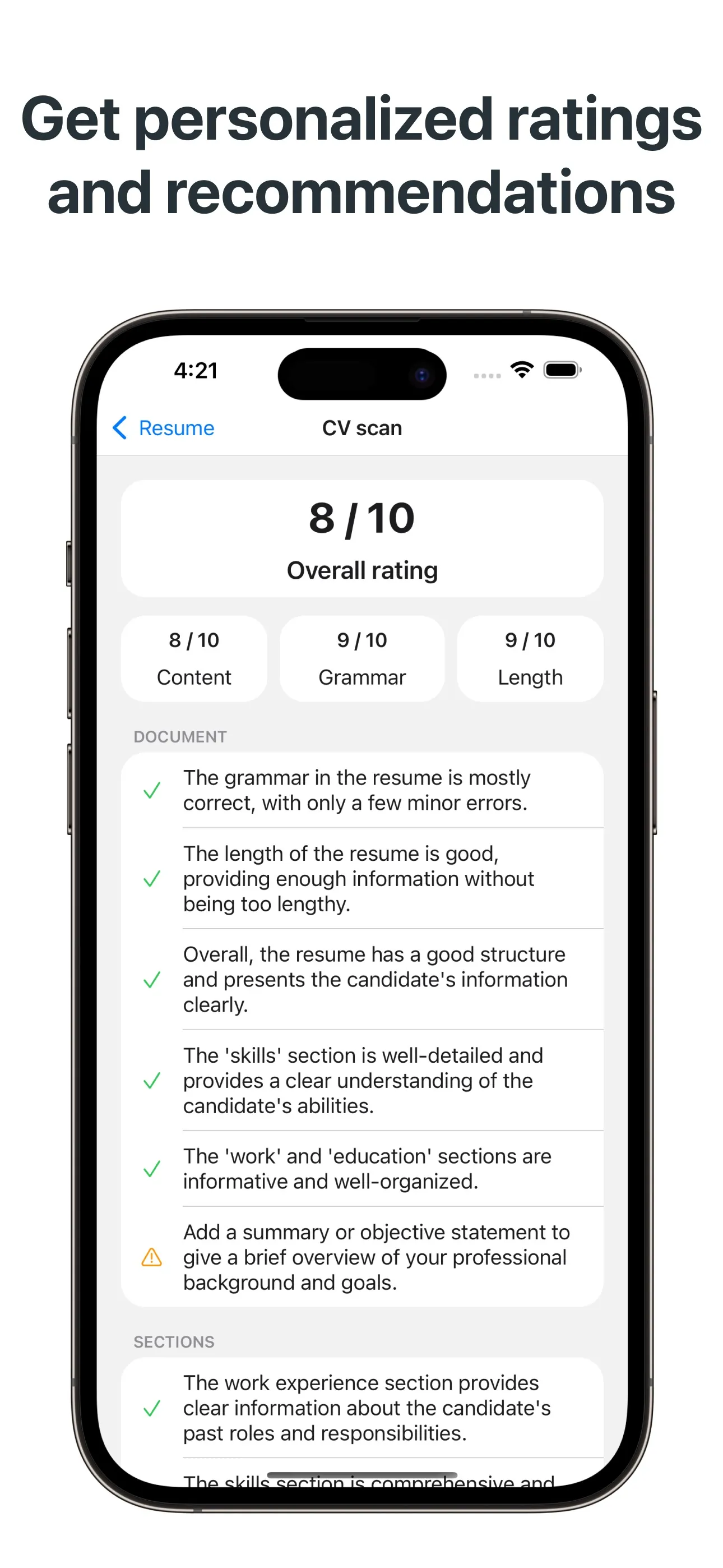 Intelligent CV Maker - CVpop iphone screenshot 9