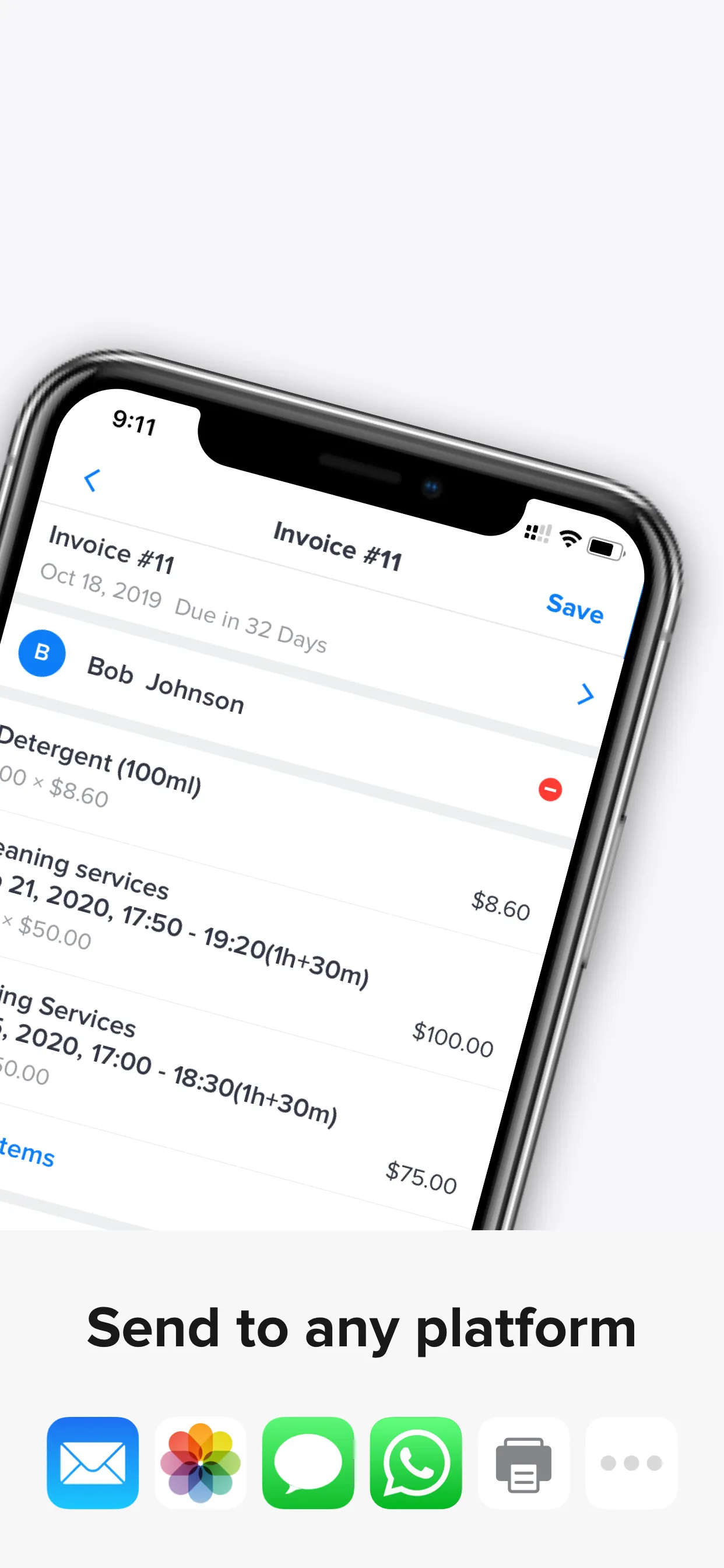 Swift Invoice, Invoice Maker, iphone screenshot 2
