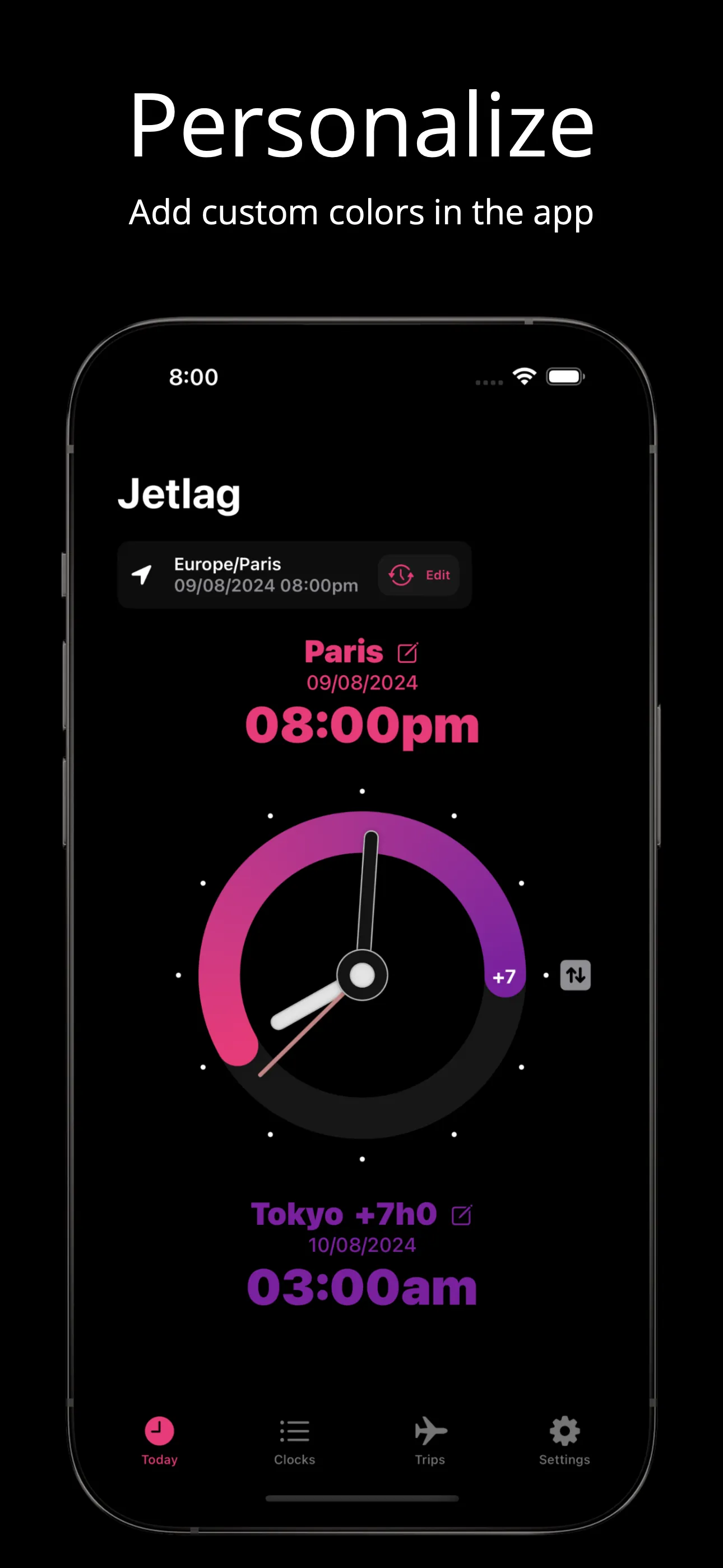 Jetlag - Time zone iphone screenshot 6