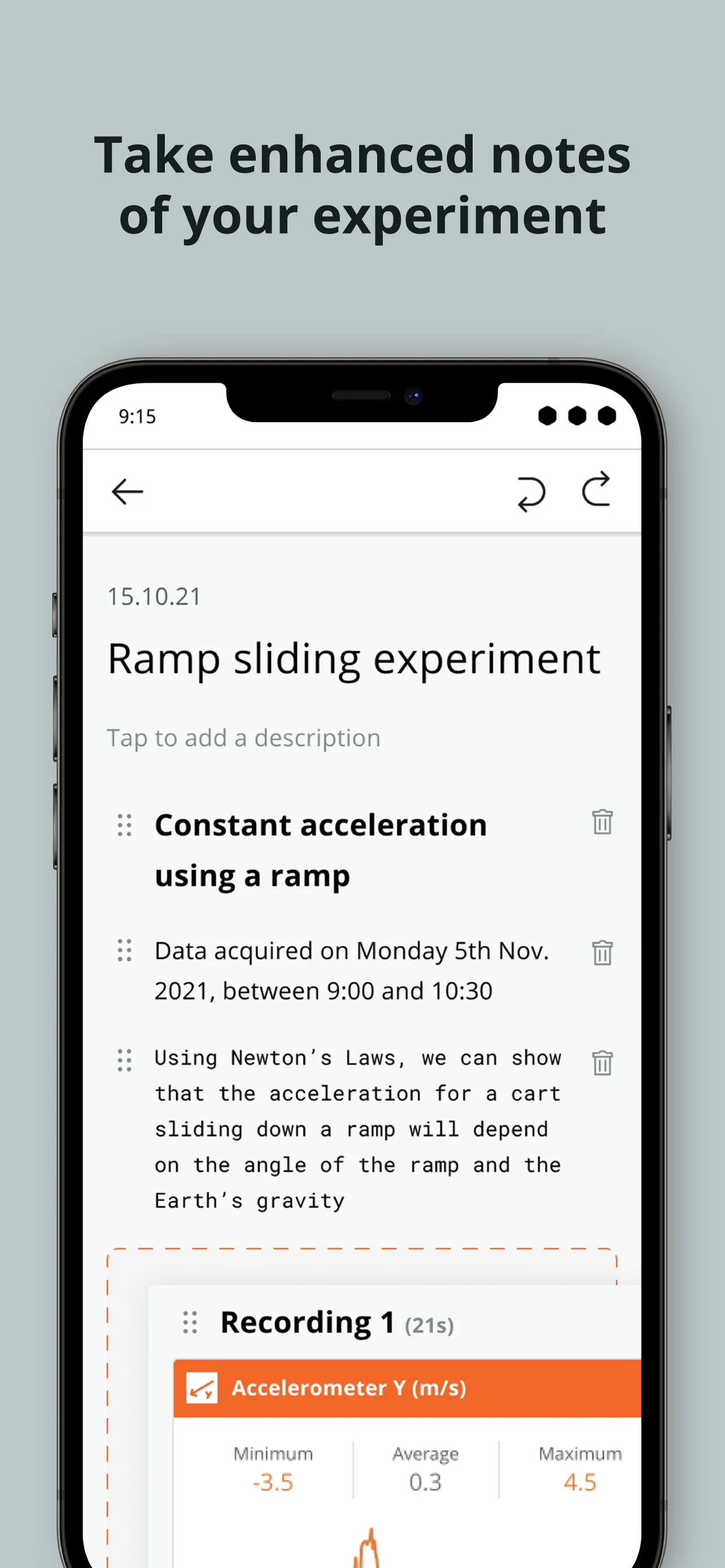 Arduino Science Journal iphone screenshot 3