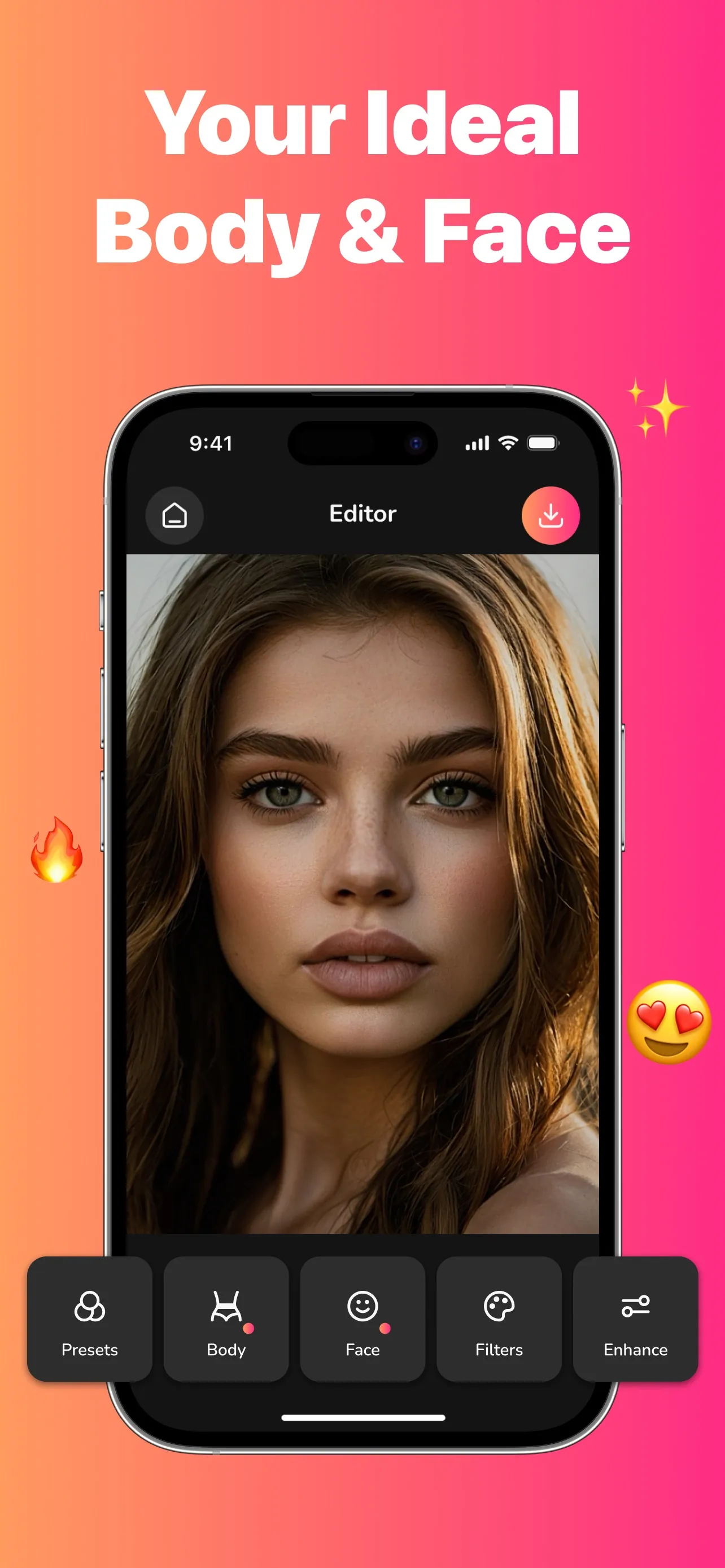 Body & Face Photo Editor App iphone screenshot 2